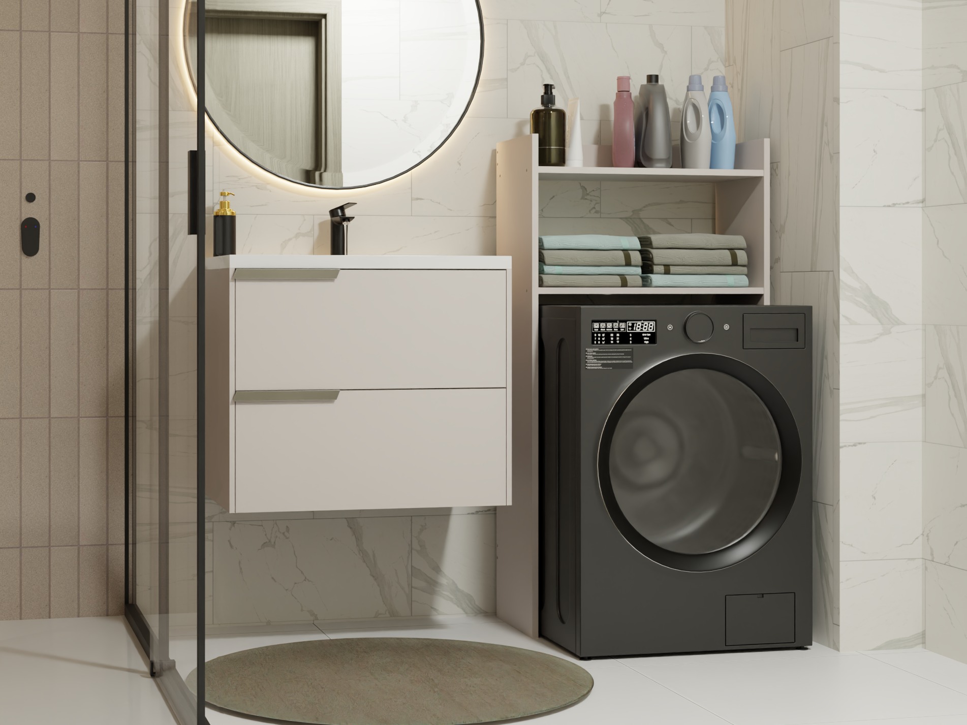 Bathroom shelf Servou 114 (Cashmere)