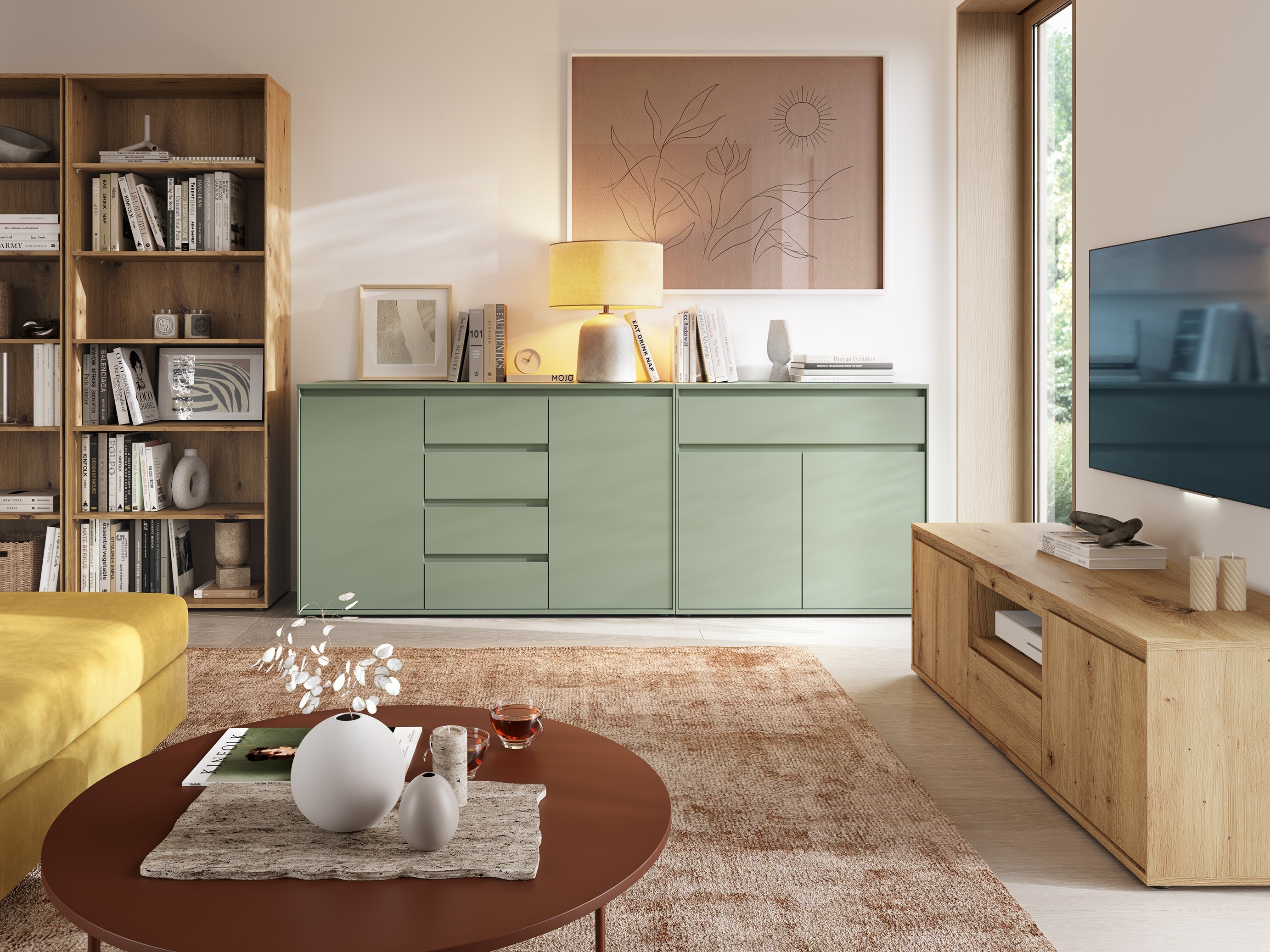 Chest of drawers Torfiou 120 (Green)