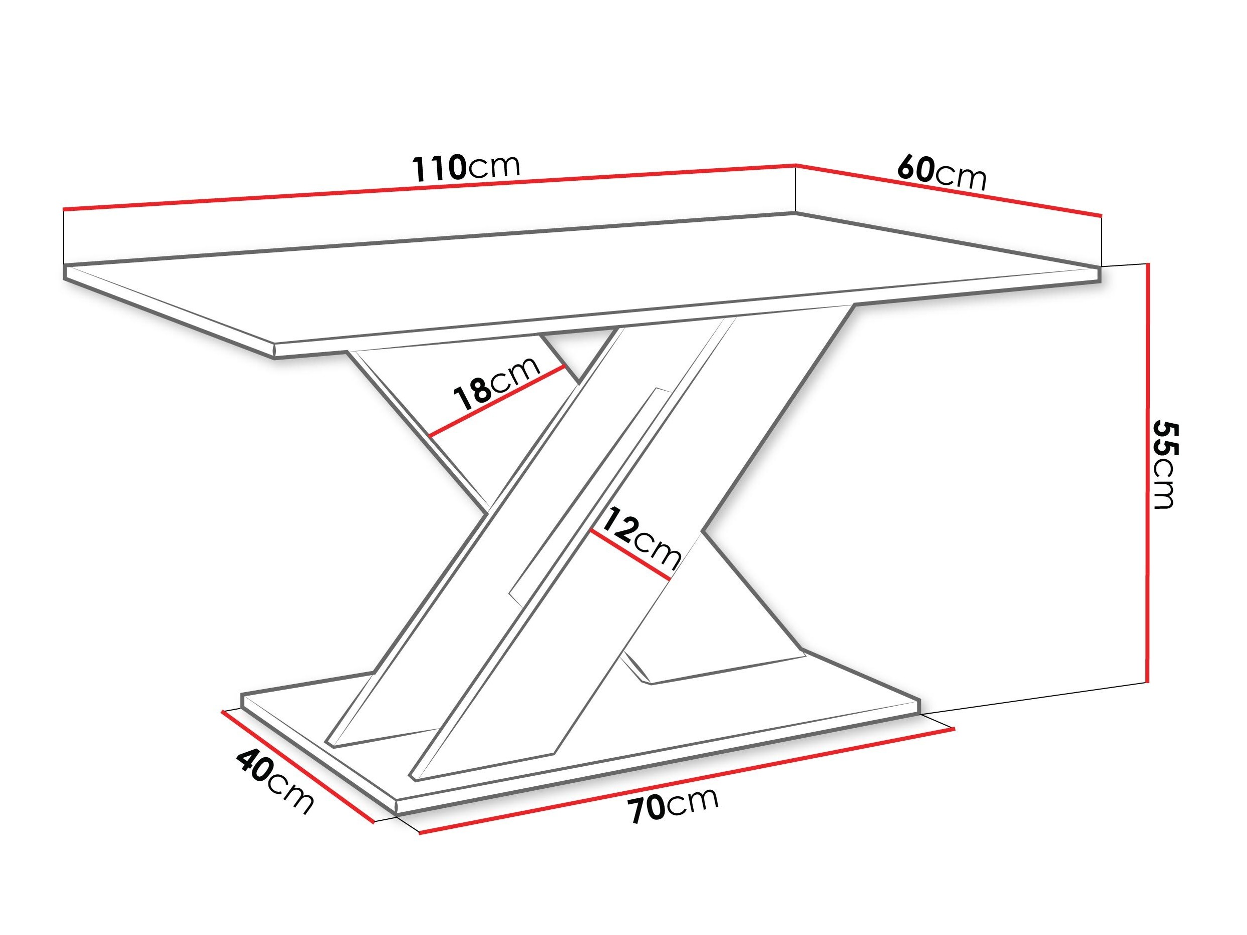 Coffee table Goodyear 140 (Black + Wotan Oak)