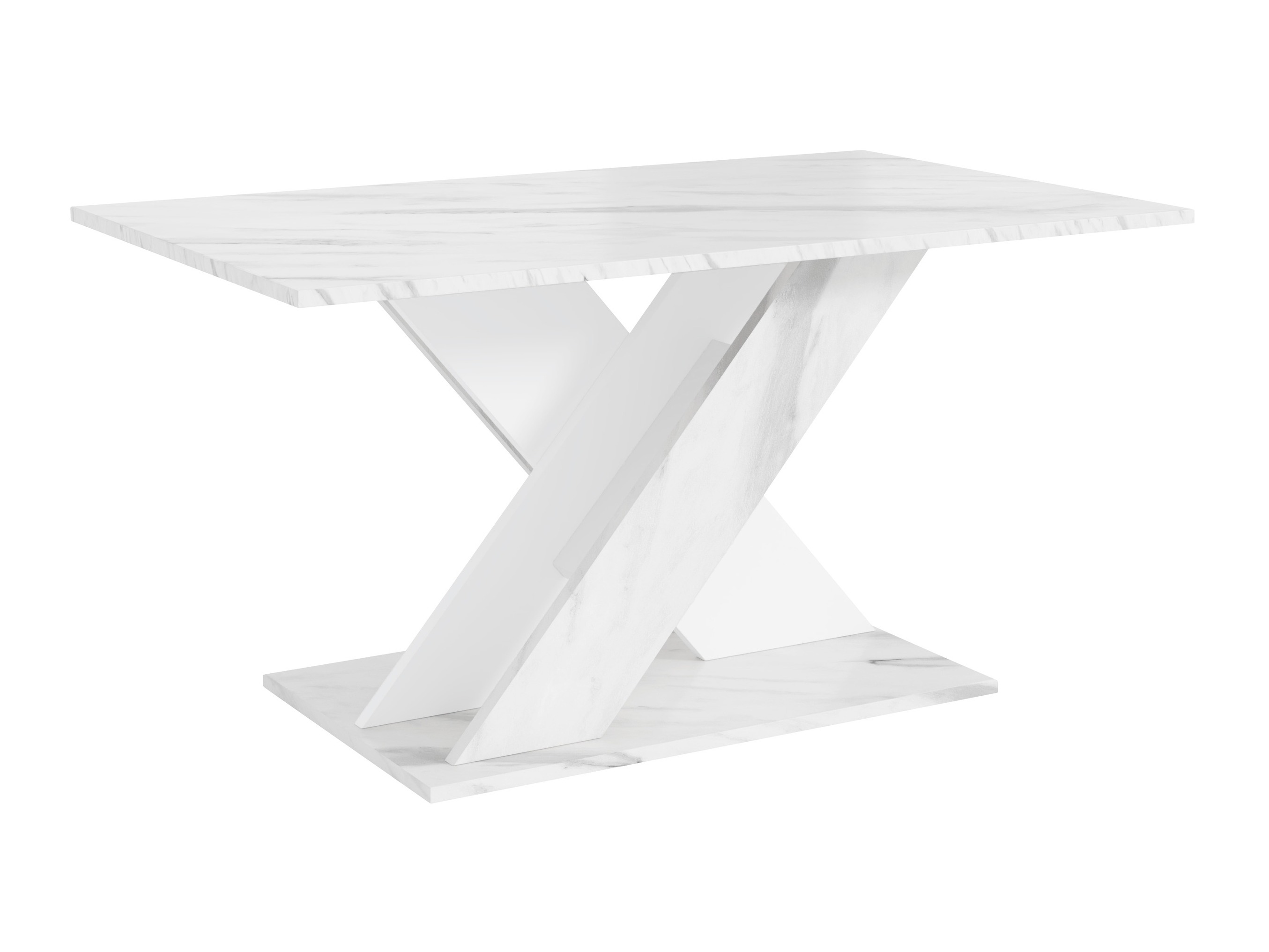 Coffee table Goodyear 140 (White marble + White)