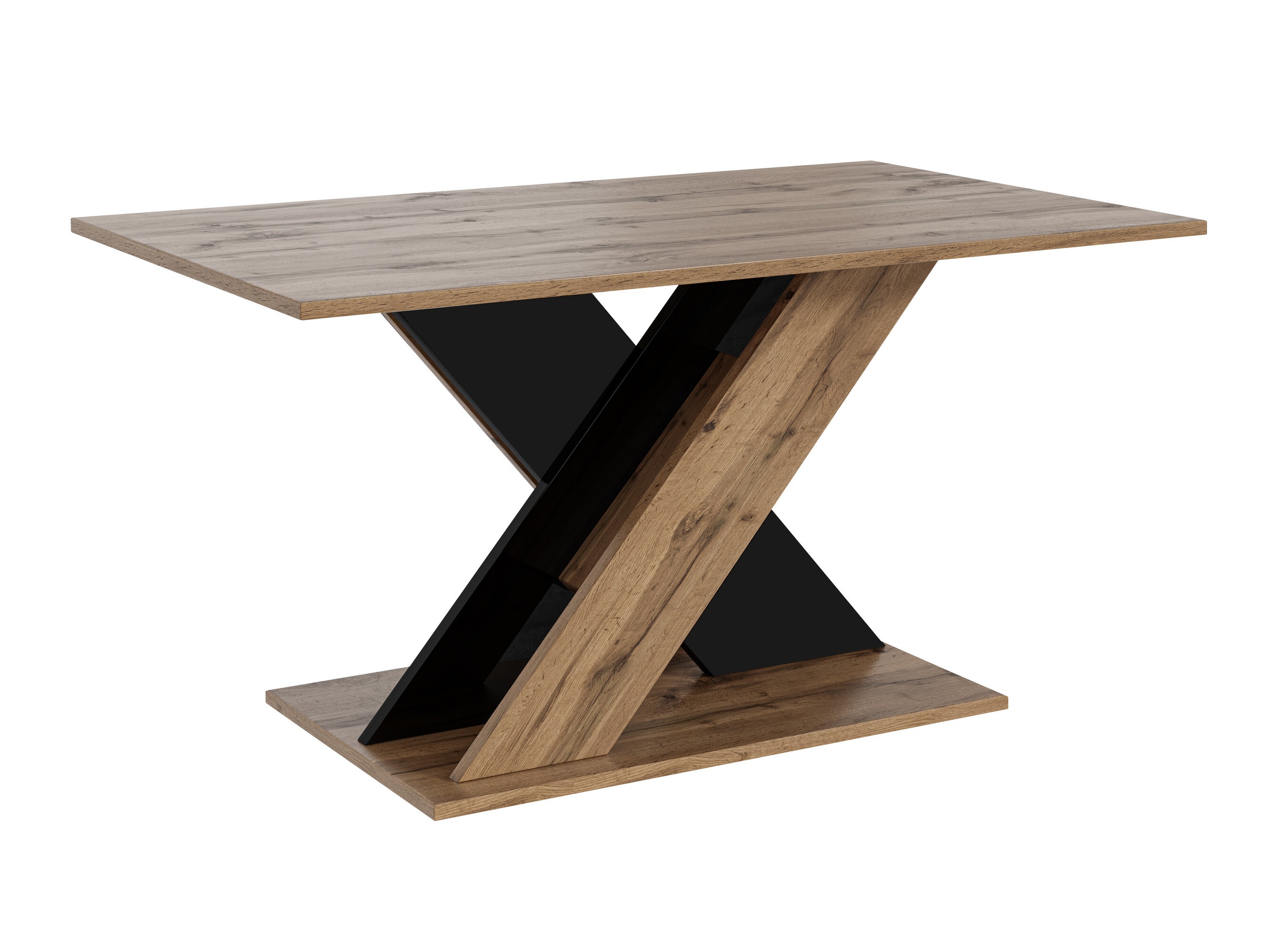 Coffee table Goodyear 140 (Wotan Oak + Glossy black)