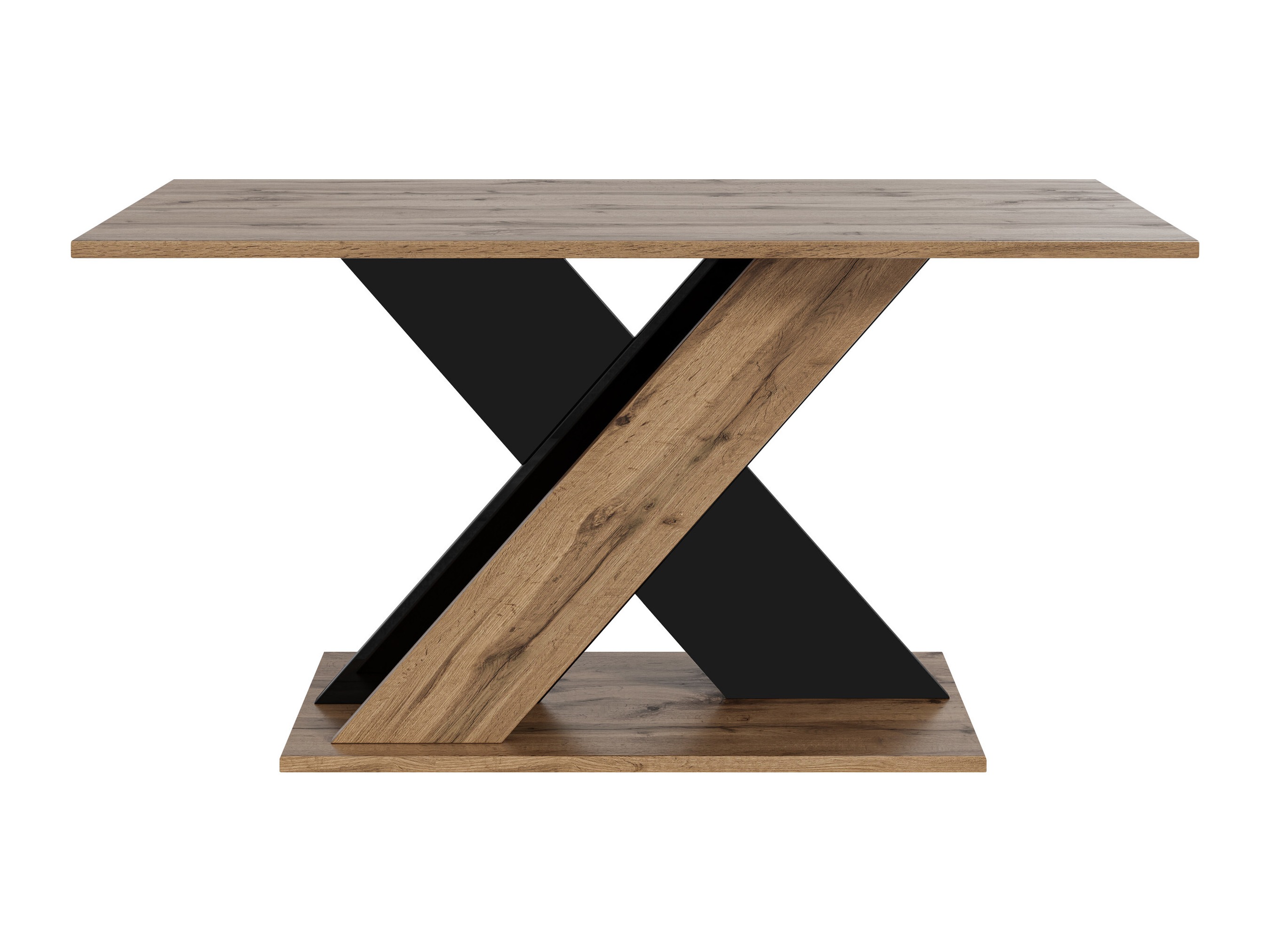 Coffee table Goodyear 140 (Wotan Oak + Glossy black)