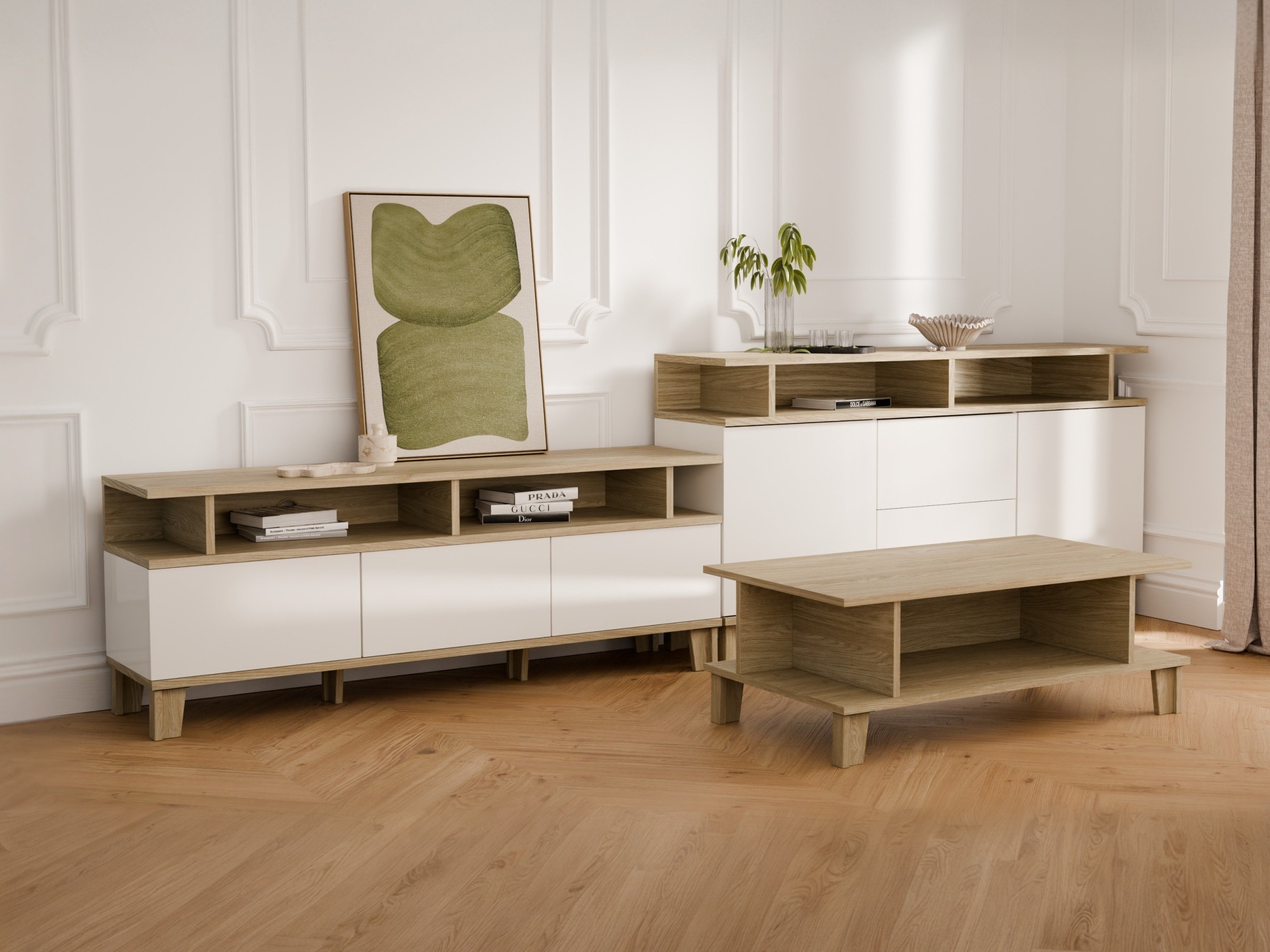 Living room set Evarveru 108 (Matte white)