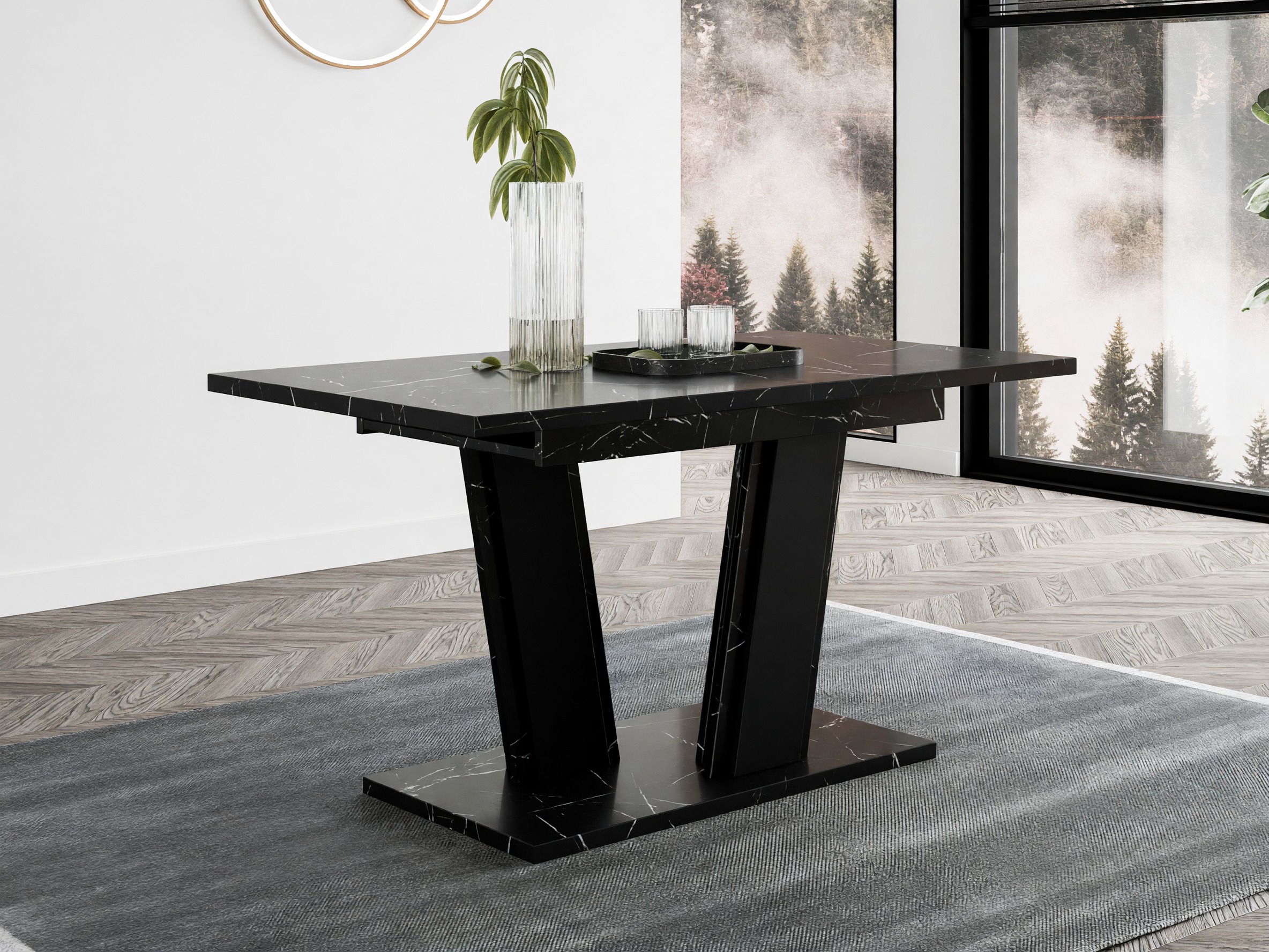 Table Goodyear 139 (Black marble + Black)