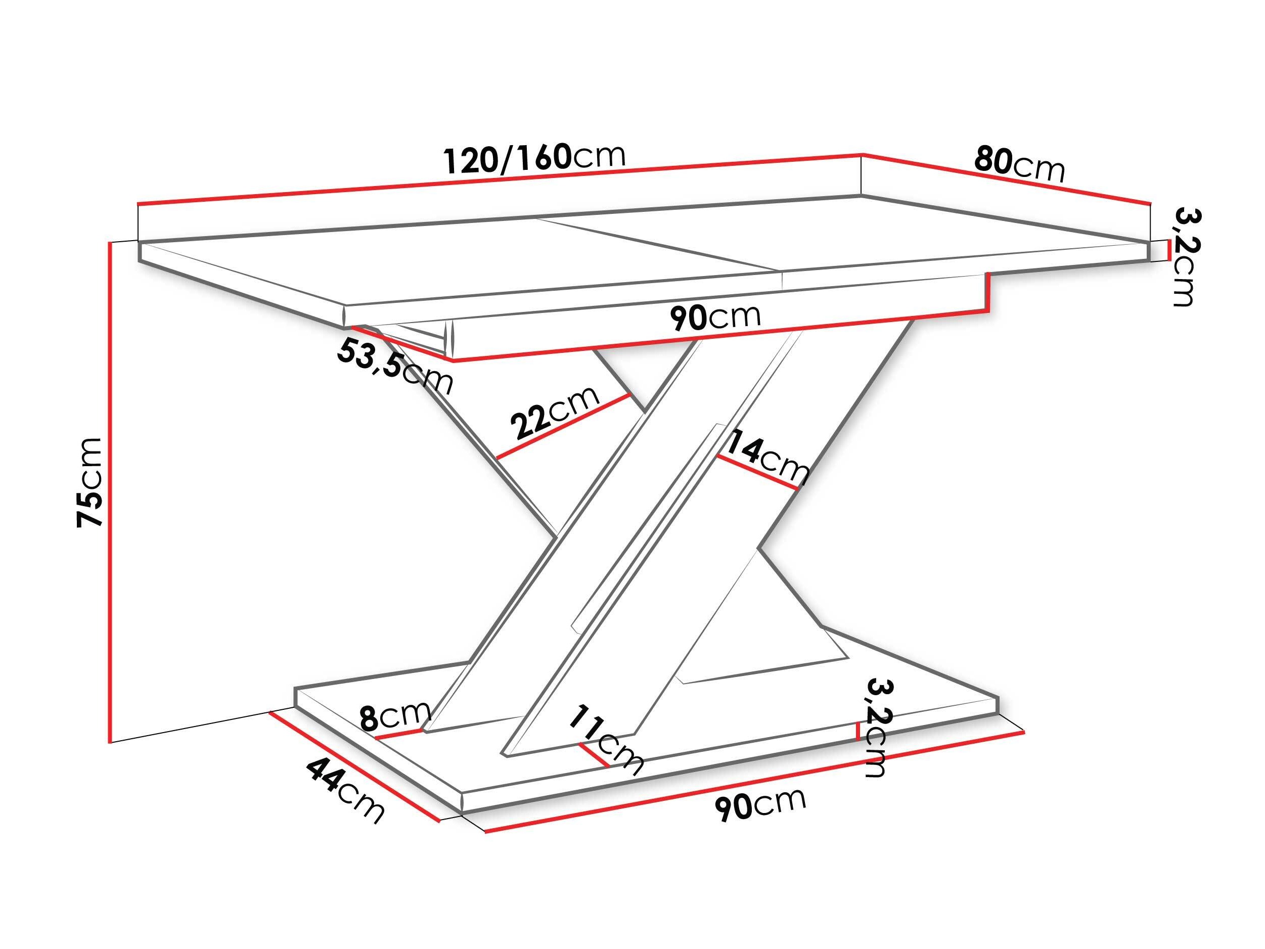 Table Goodyear 141 (Black marble + Black)