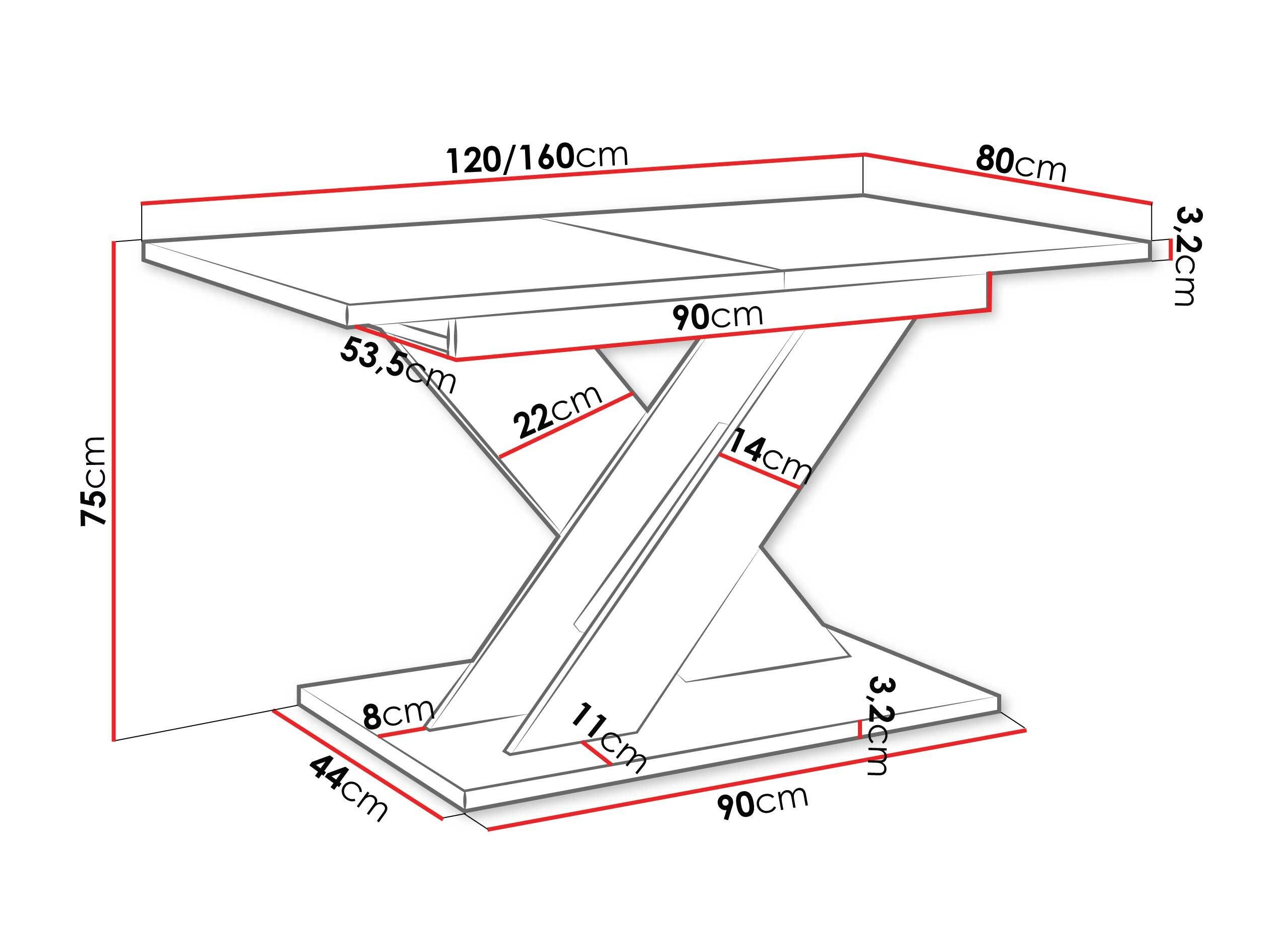 Table Goodyear 141 (Black + Wotan Oak)