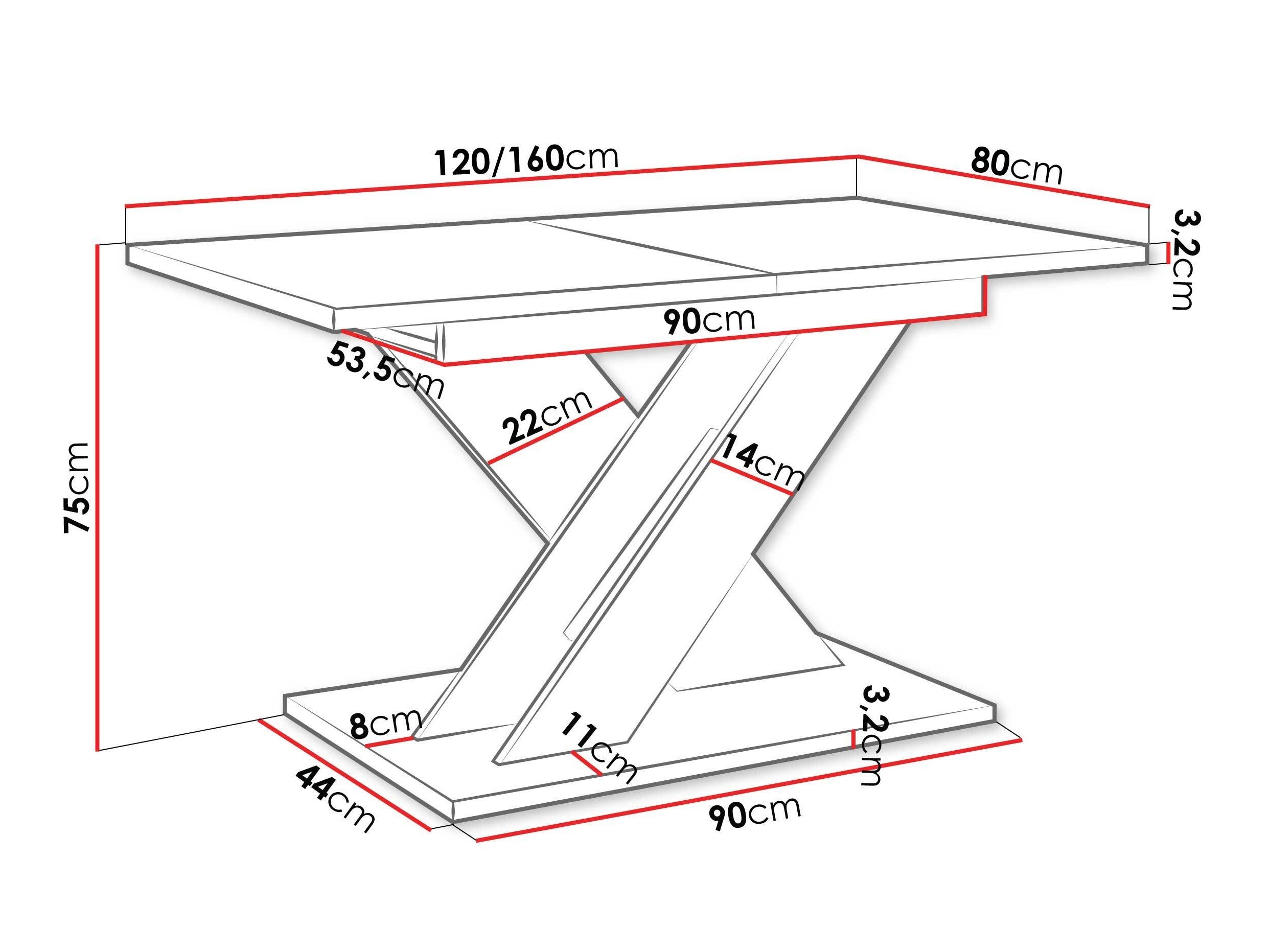 Table Goodyear 141 (White marble + White)