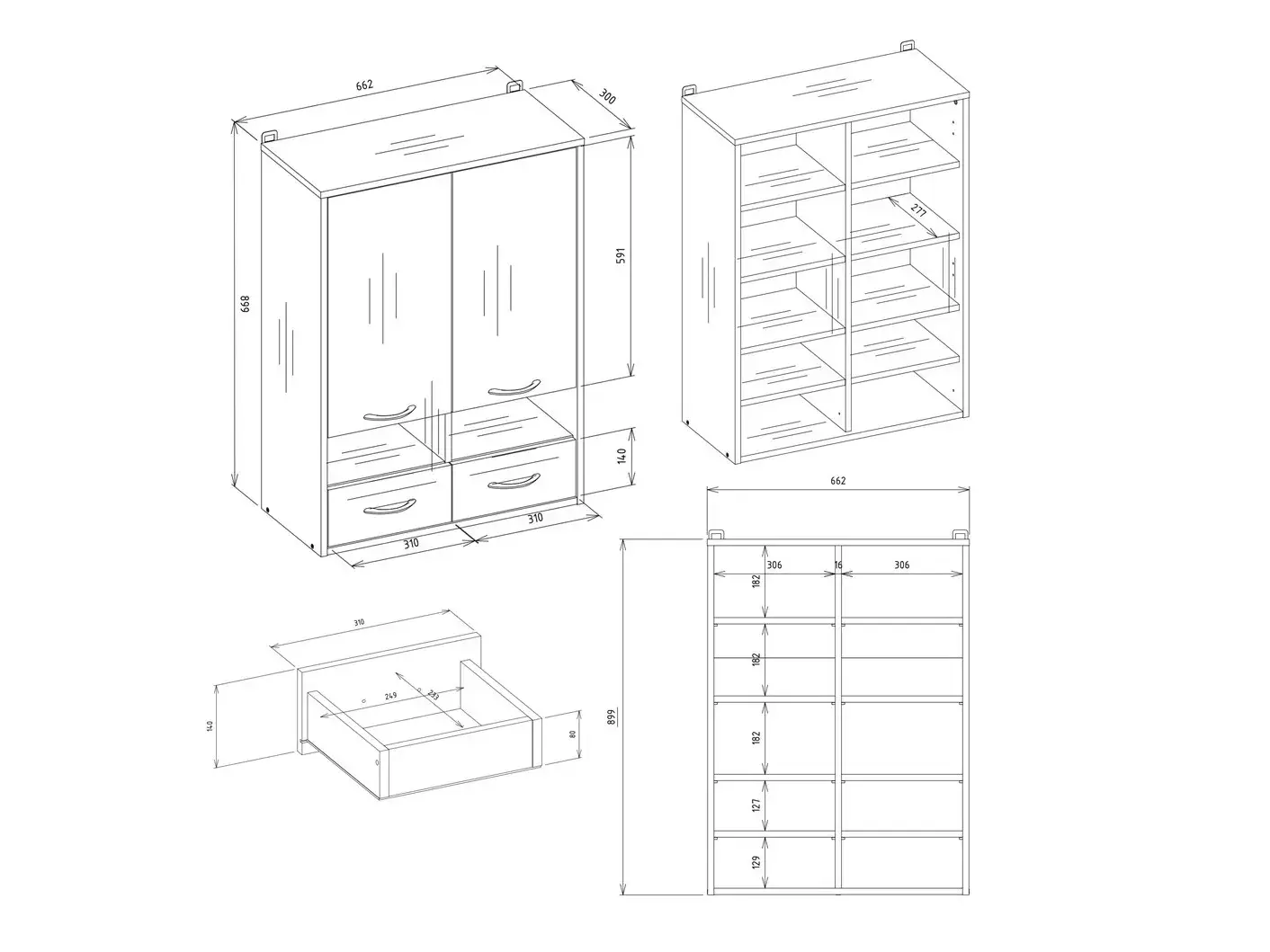 Wall-mounted bathroom cabinet Servou 116 (Cashmere)