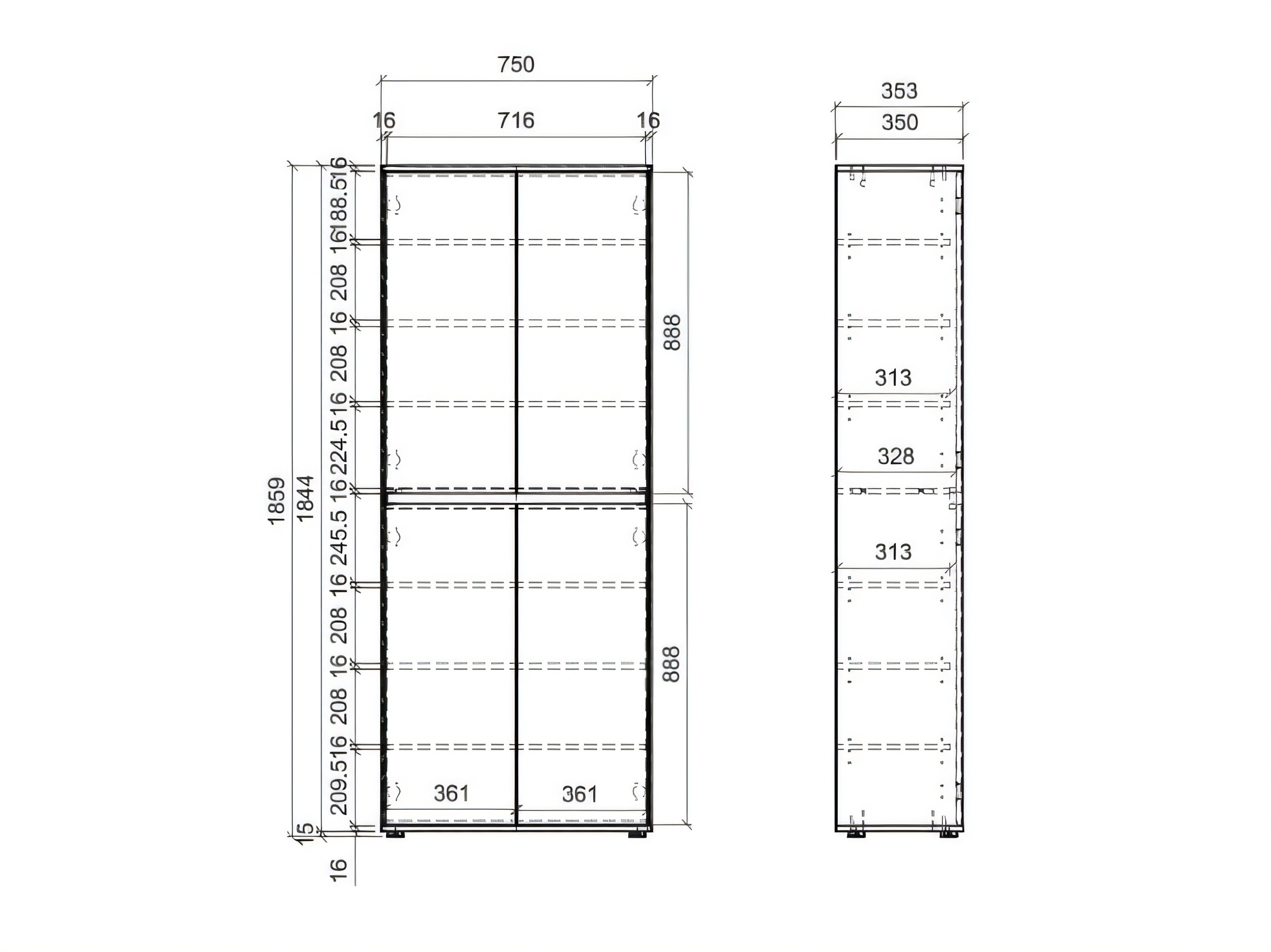 Bookcase Torfiou 103 (Cashmere)