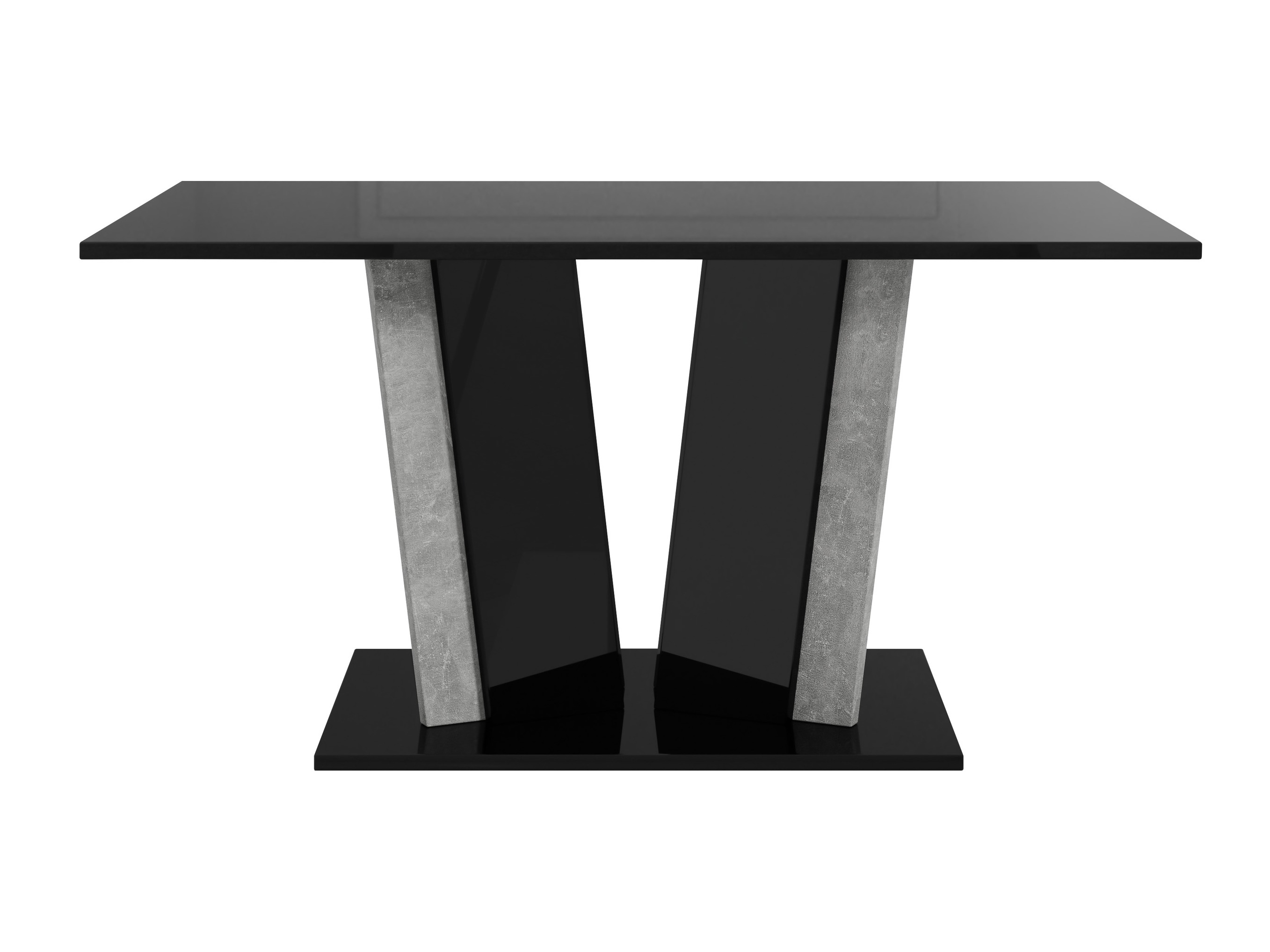 Coffee table Goodyear 143 (Glossy black + Concrete)