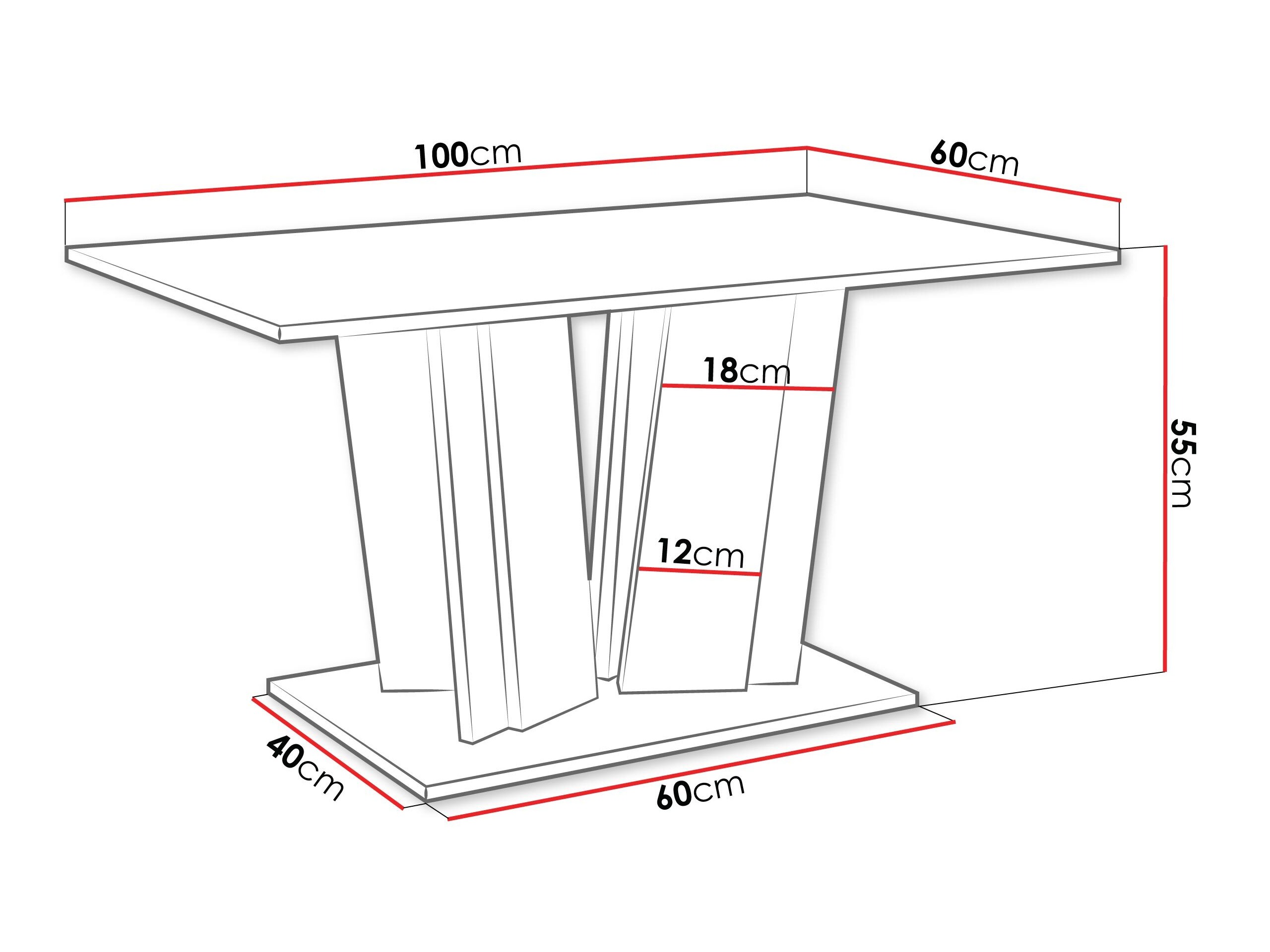 Coffee table Goodyear 143 (White marble + White)