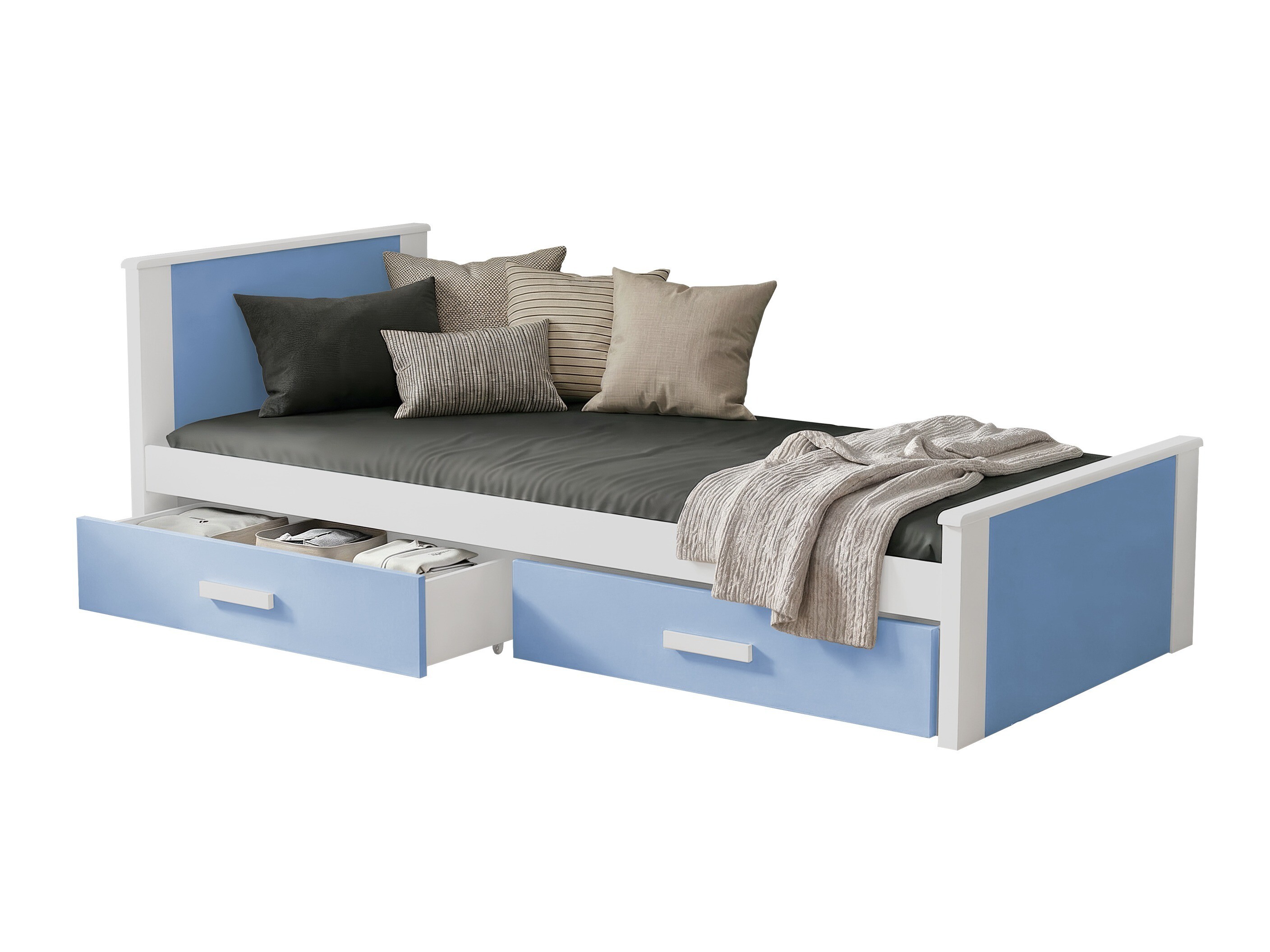 Bed Henderson 116 (White + Blue)