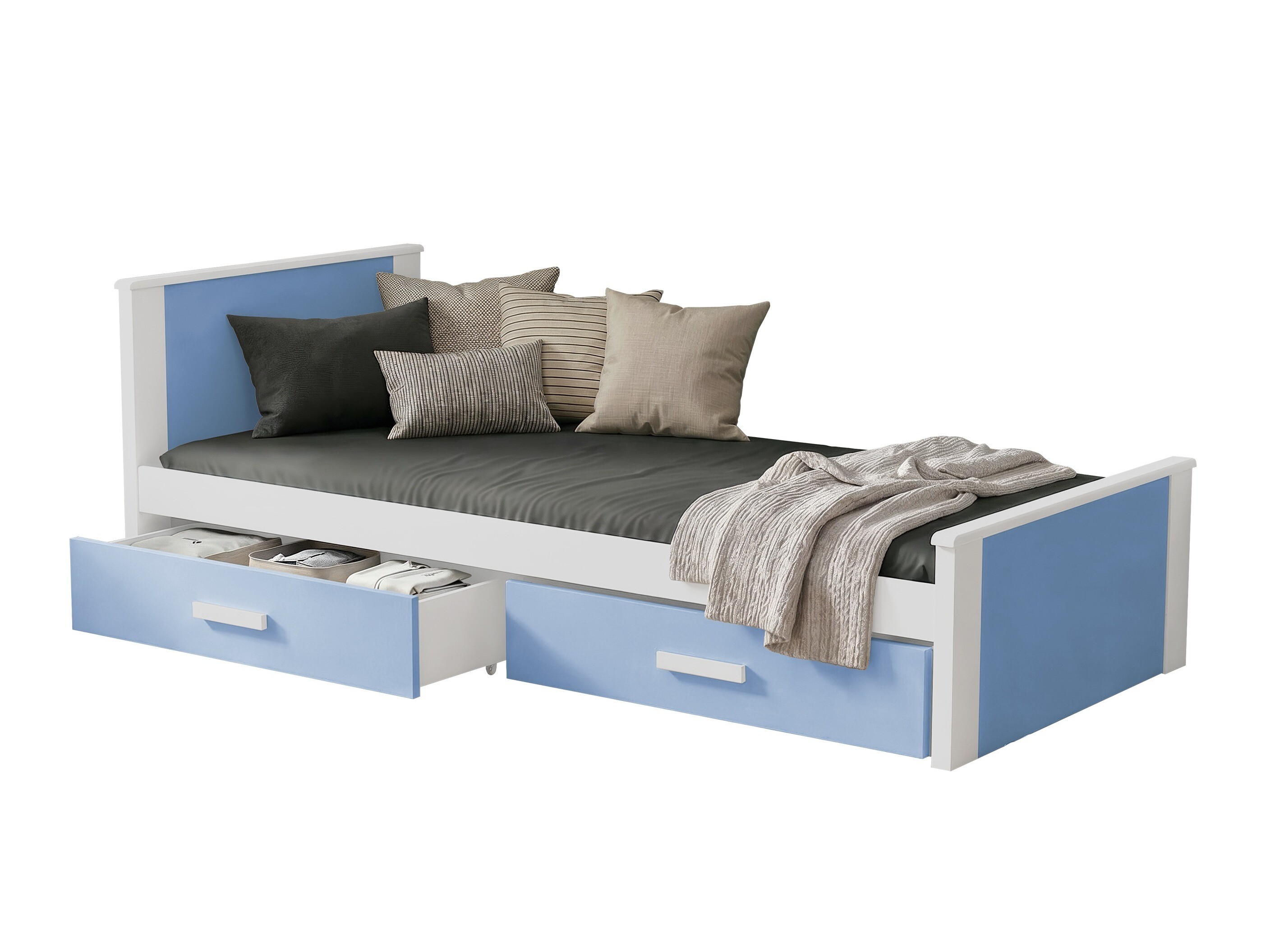 Bed Henderson 116 (White + Blue)