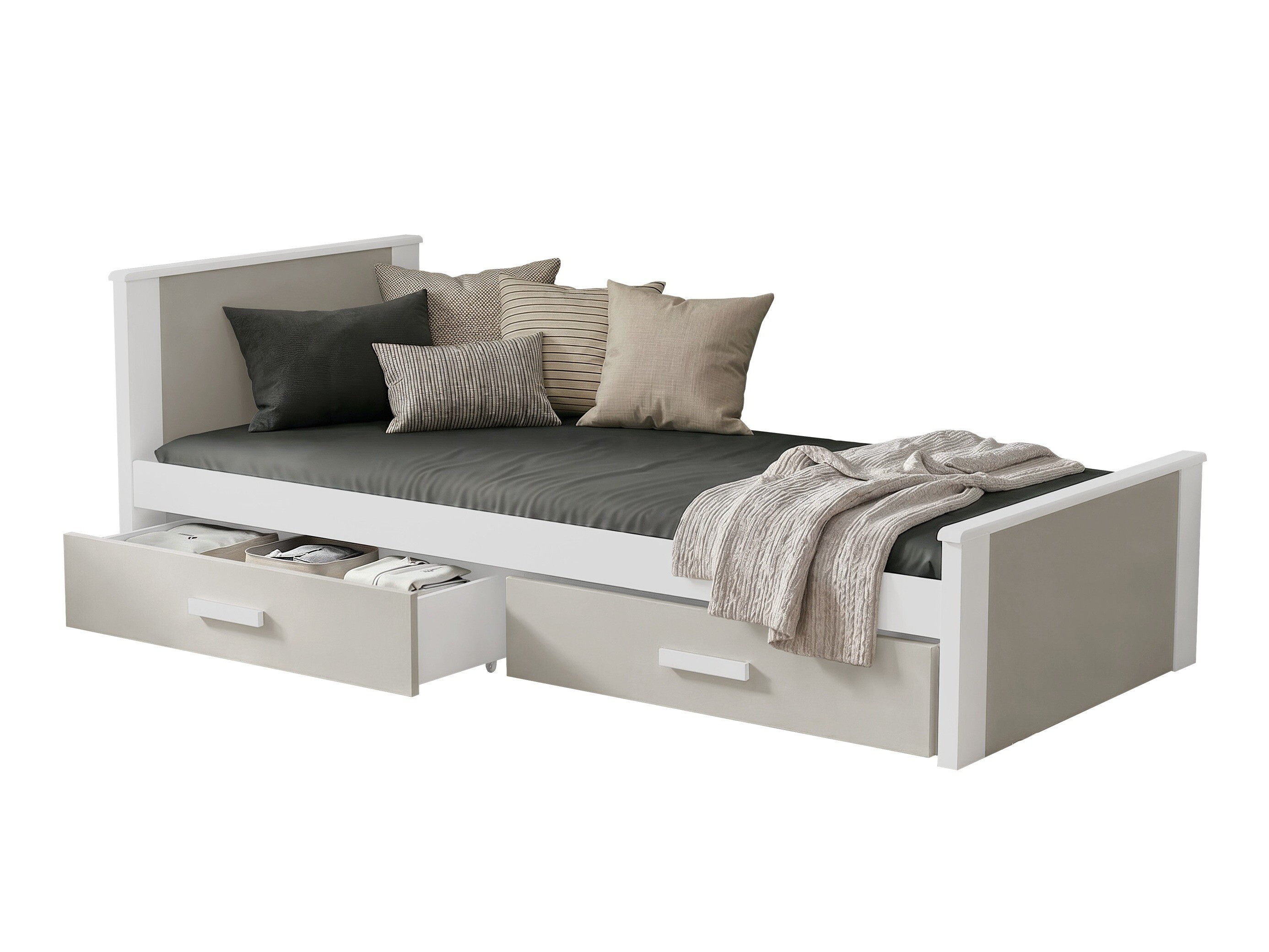 Bed Henderson 116 (White + Cashmere)
