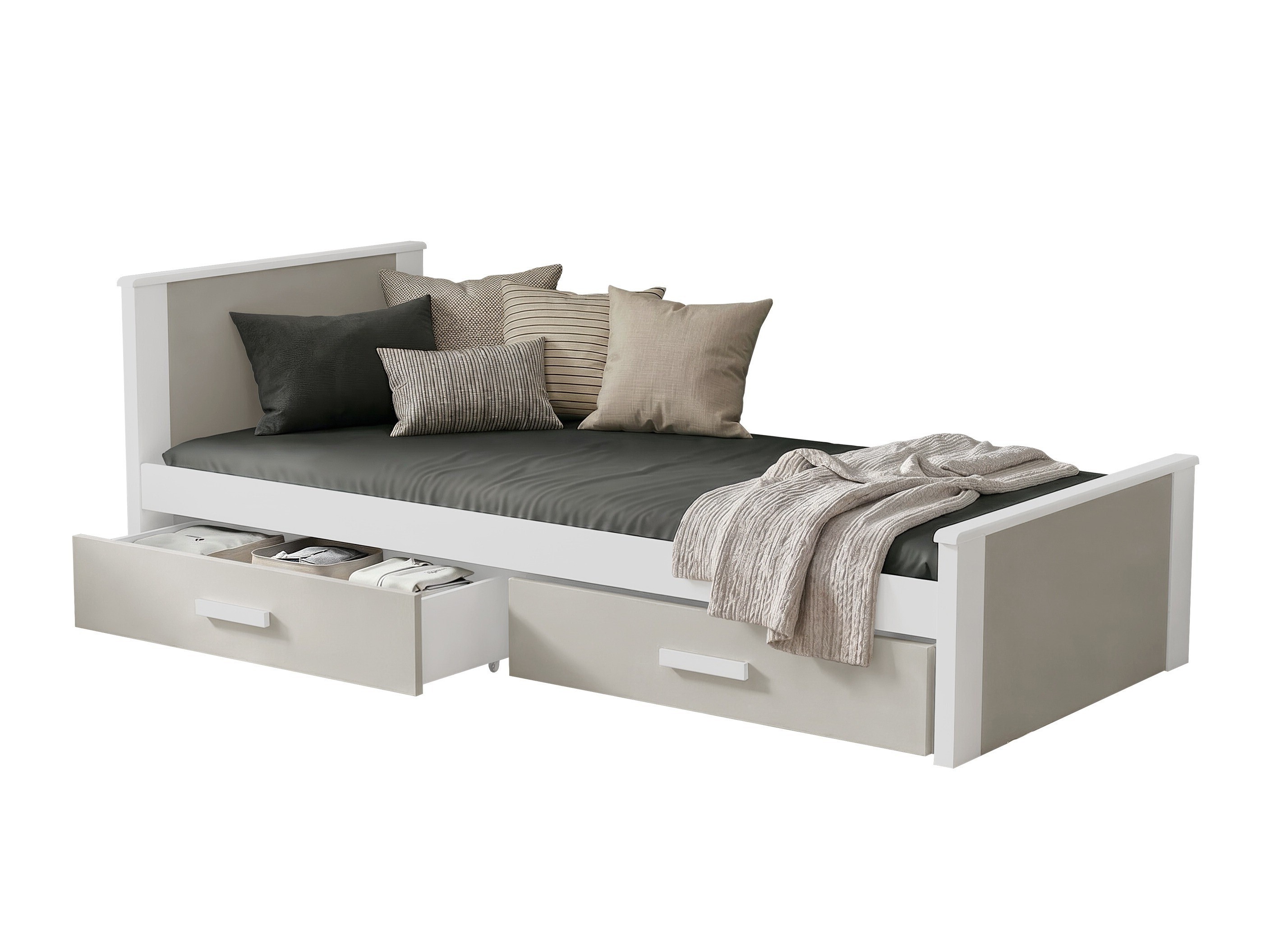 Bed Henderson 116 (White + Cashmere)
