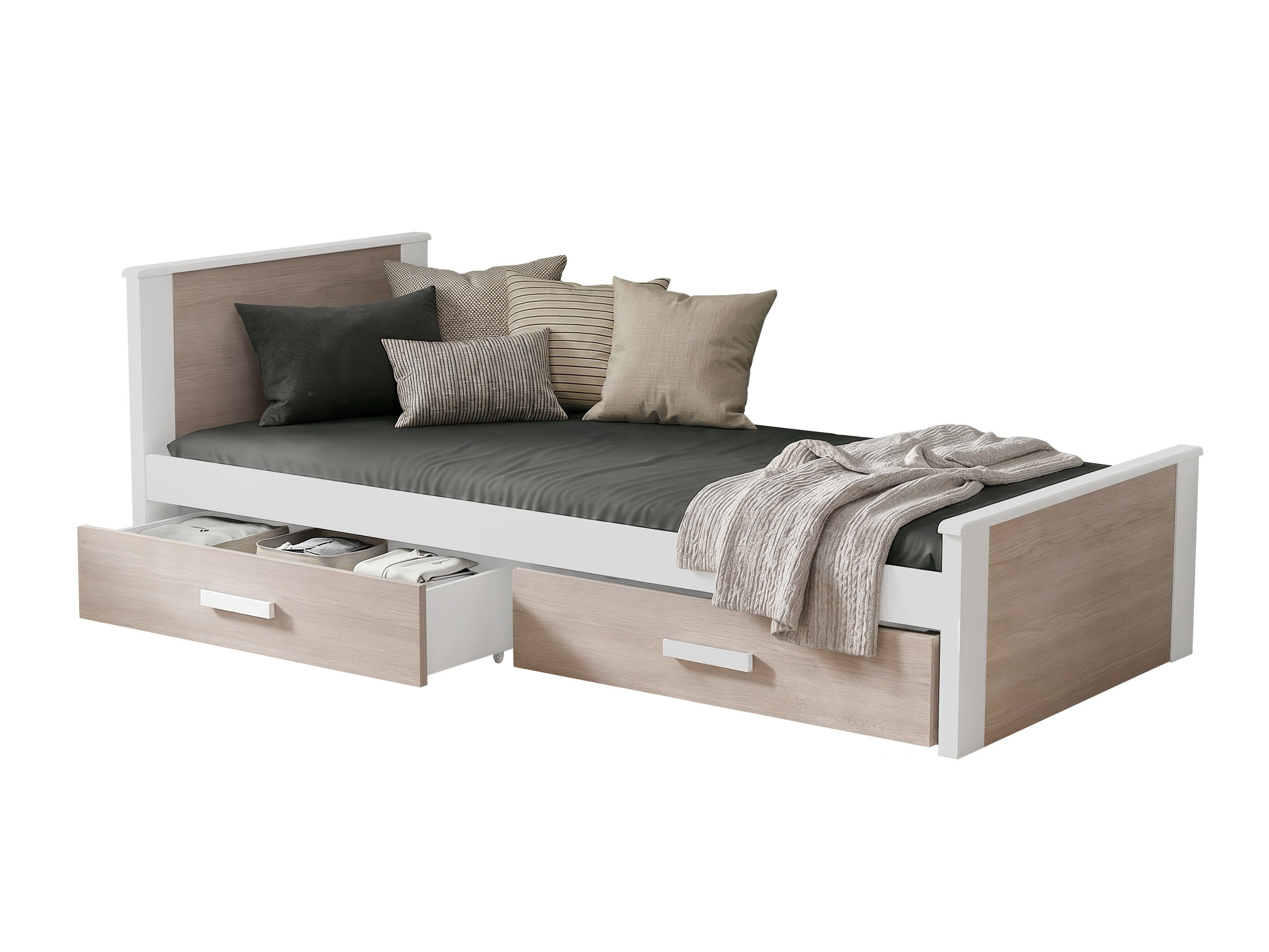 Bed Henderson 116 (White + Sonoma oak)