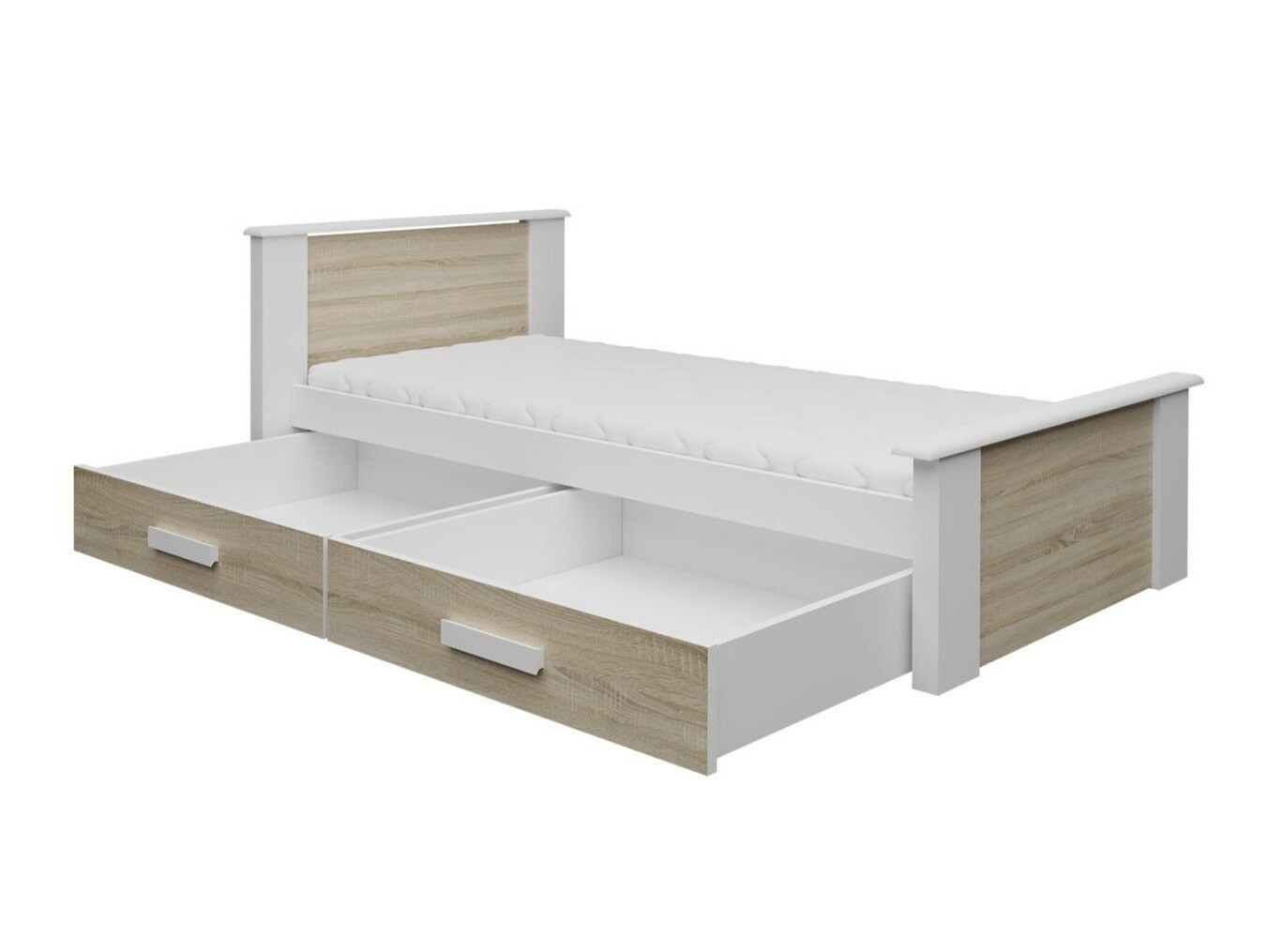 Bed Henderson 116 (White + Sonoma oak)