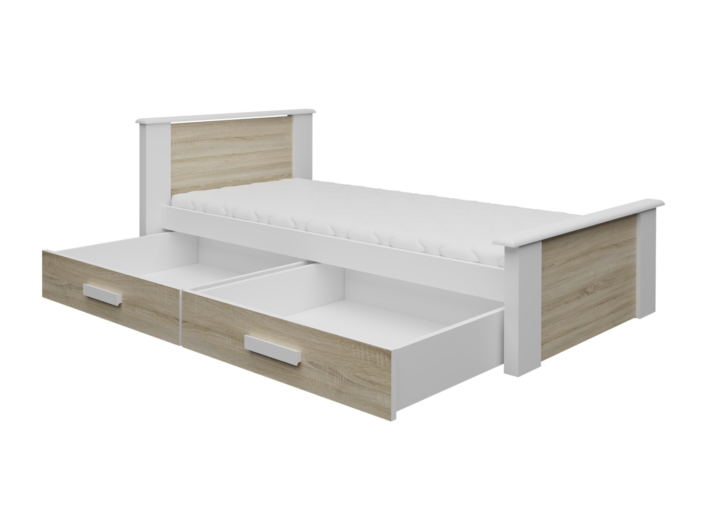 Bed Henderson 116 (White + Sonoma oak)