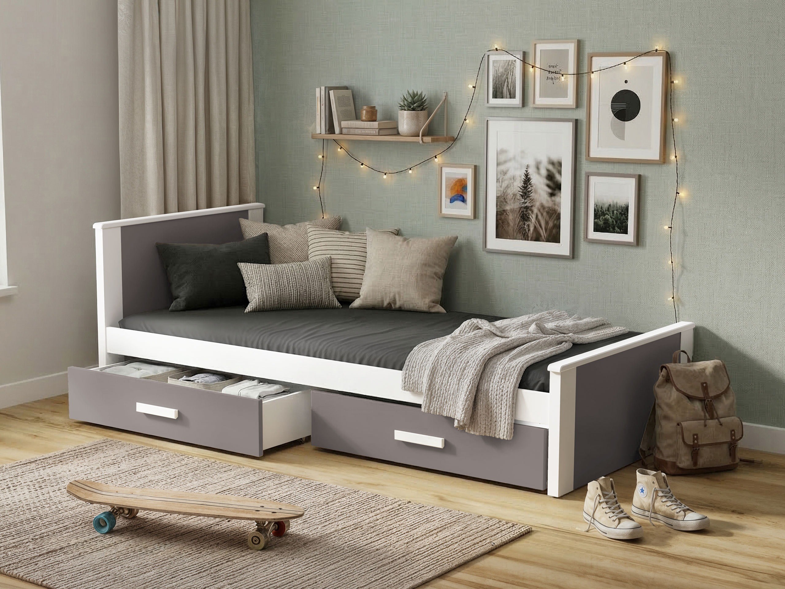Bed Henderson 116 (White + Trufel)