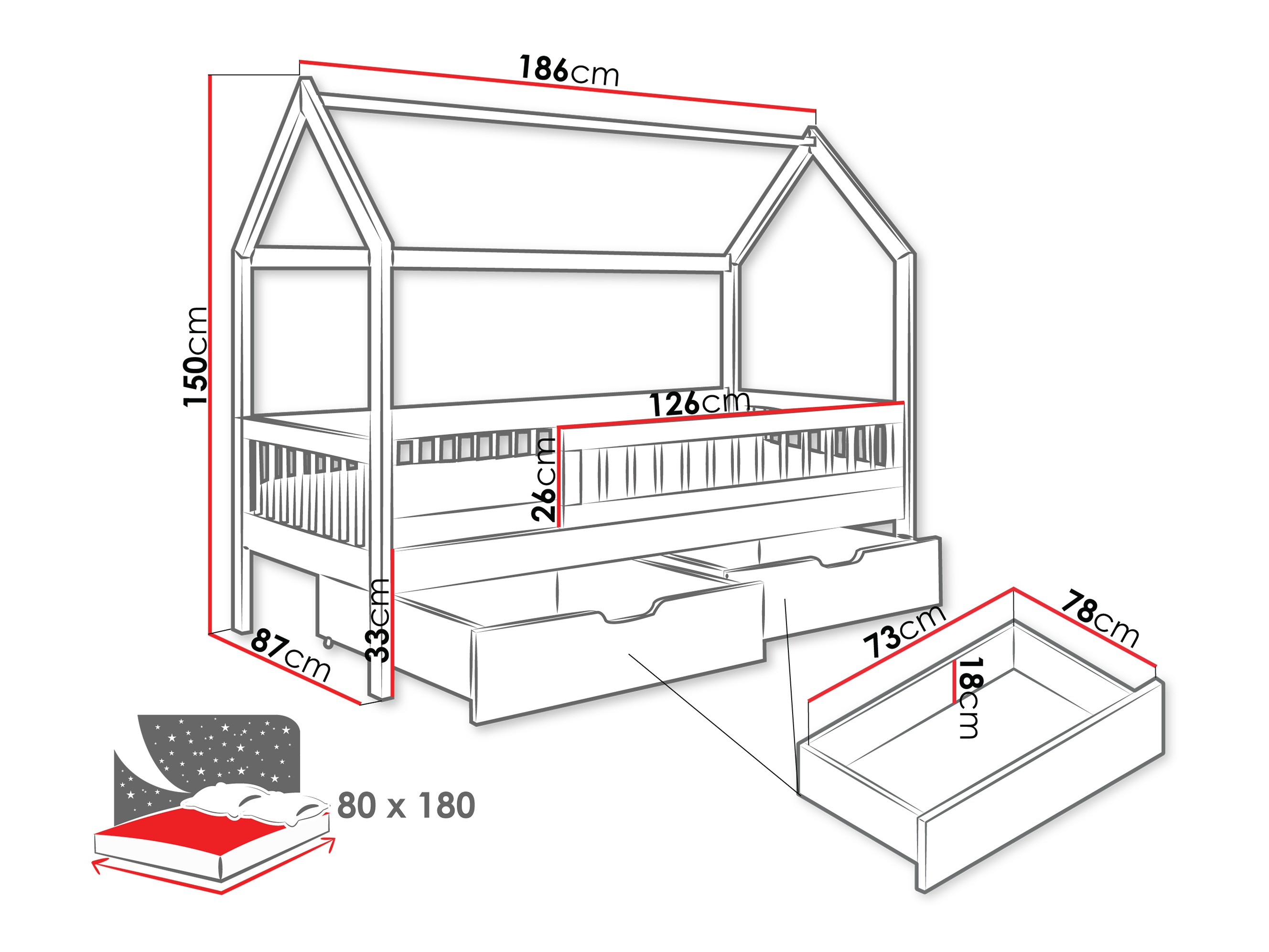 Bed Henderson 167 (Beech)
