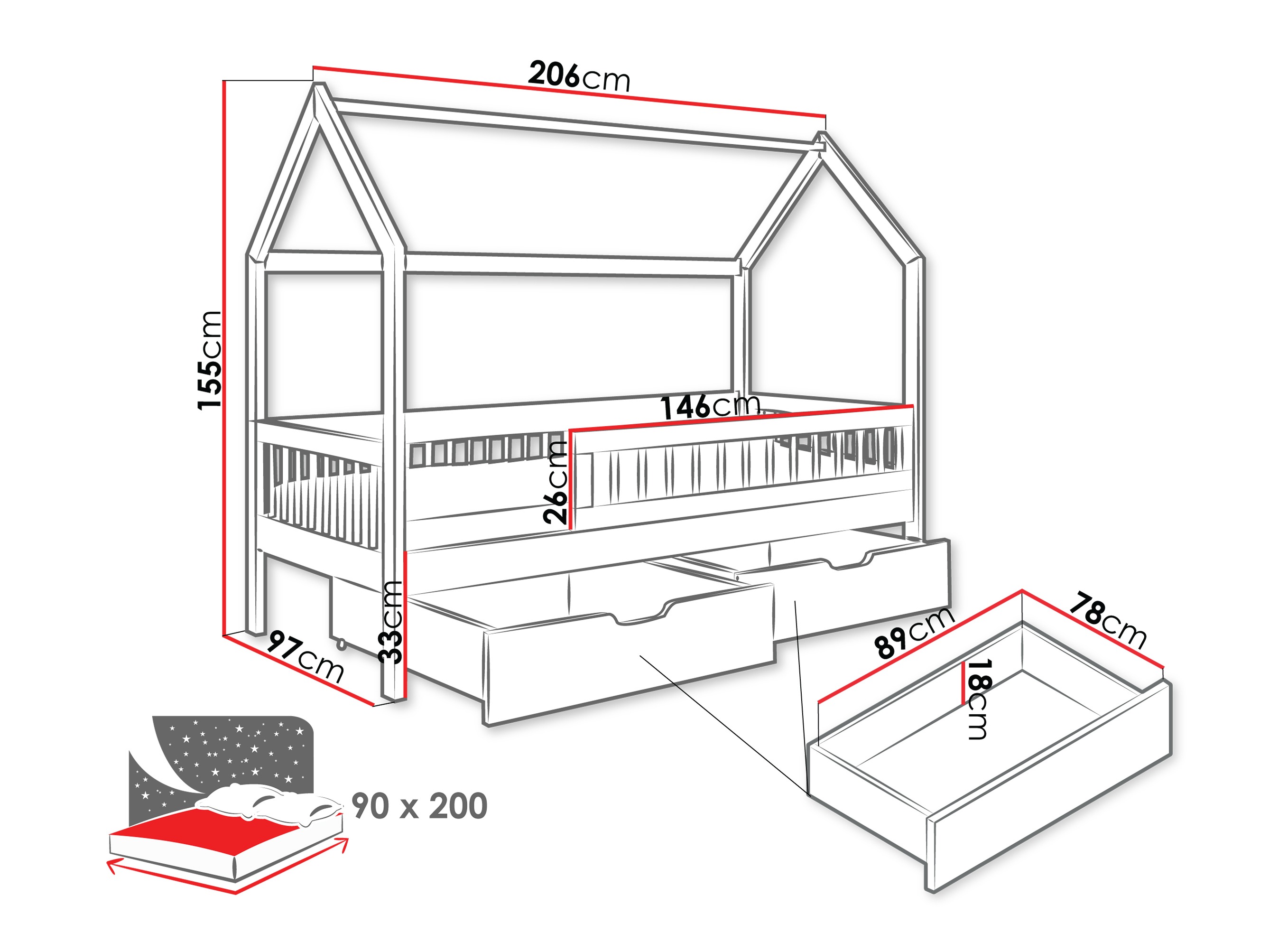 Bed Henderson 167 (Beech)