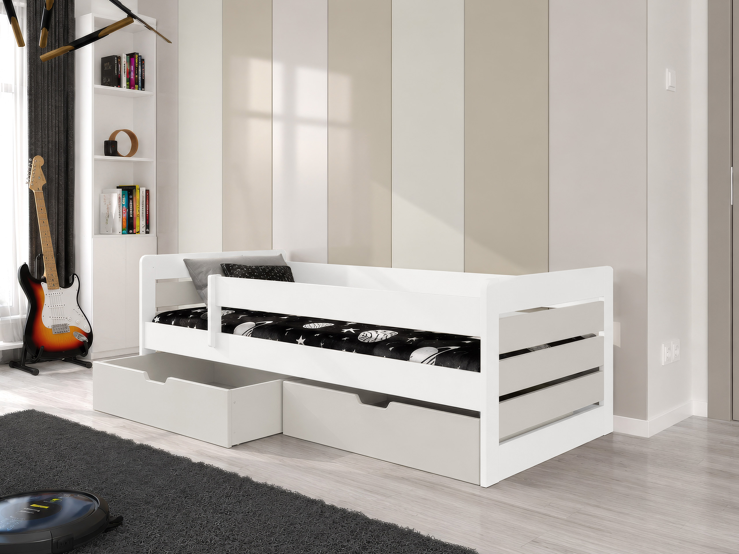 Bed Henderson 173 (White + Cashmere)