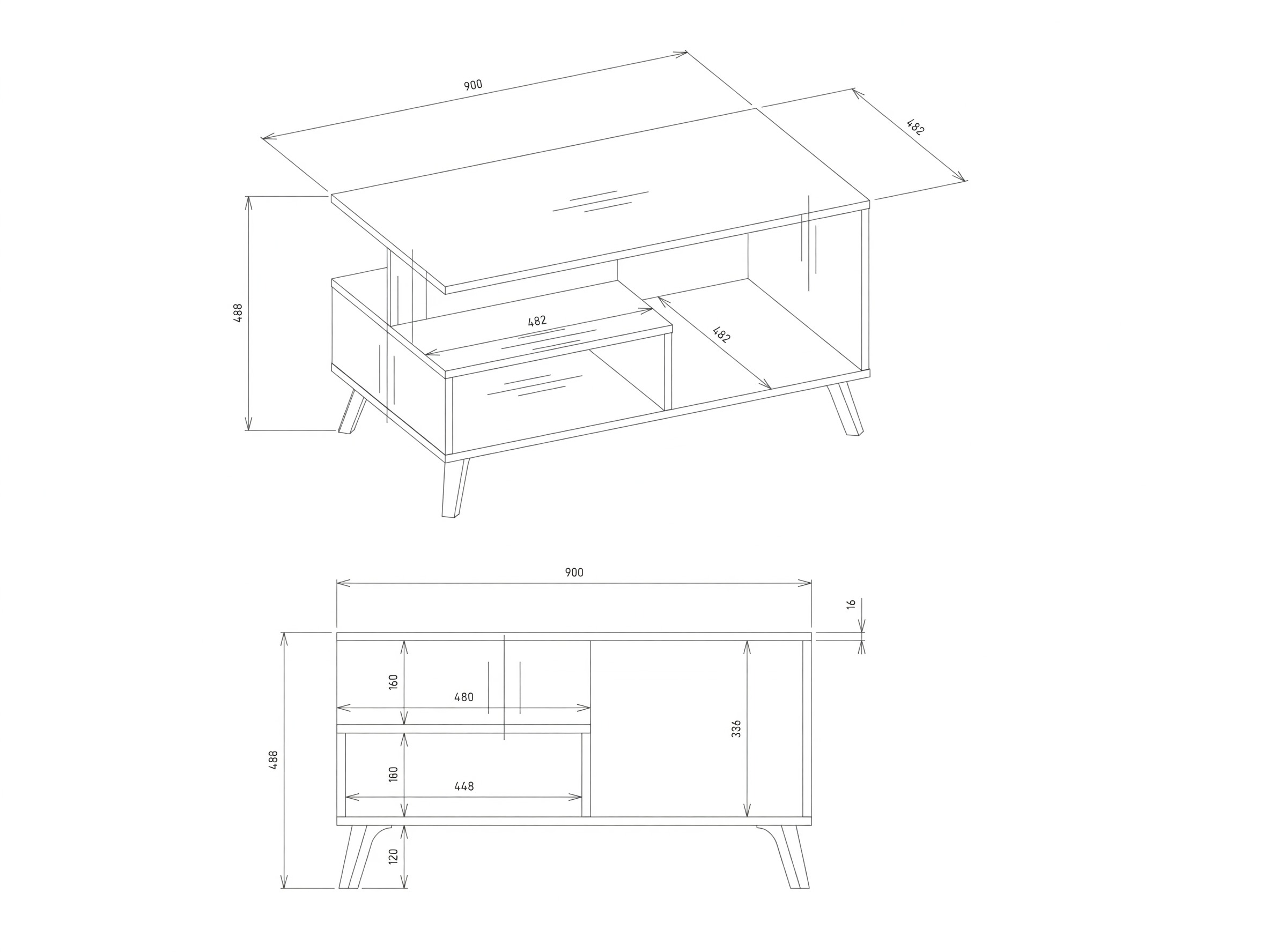 Coffee table Telue 102