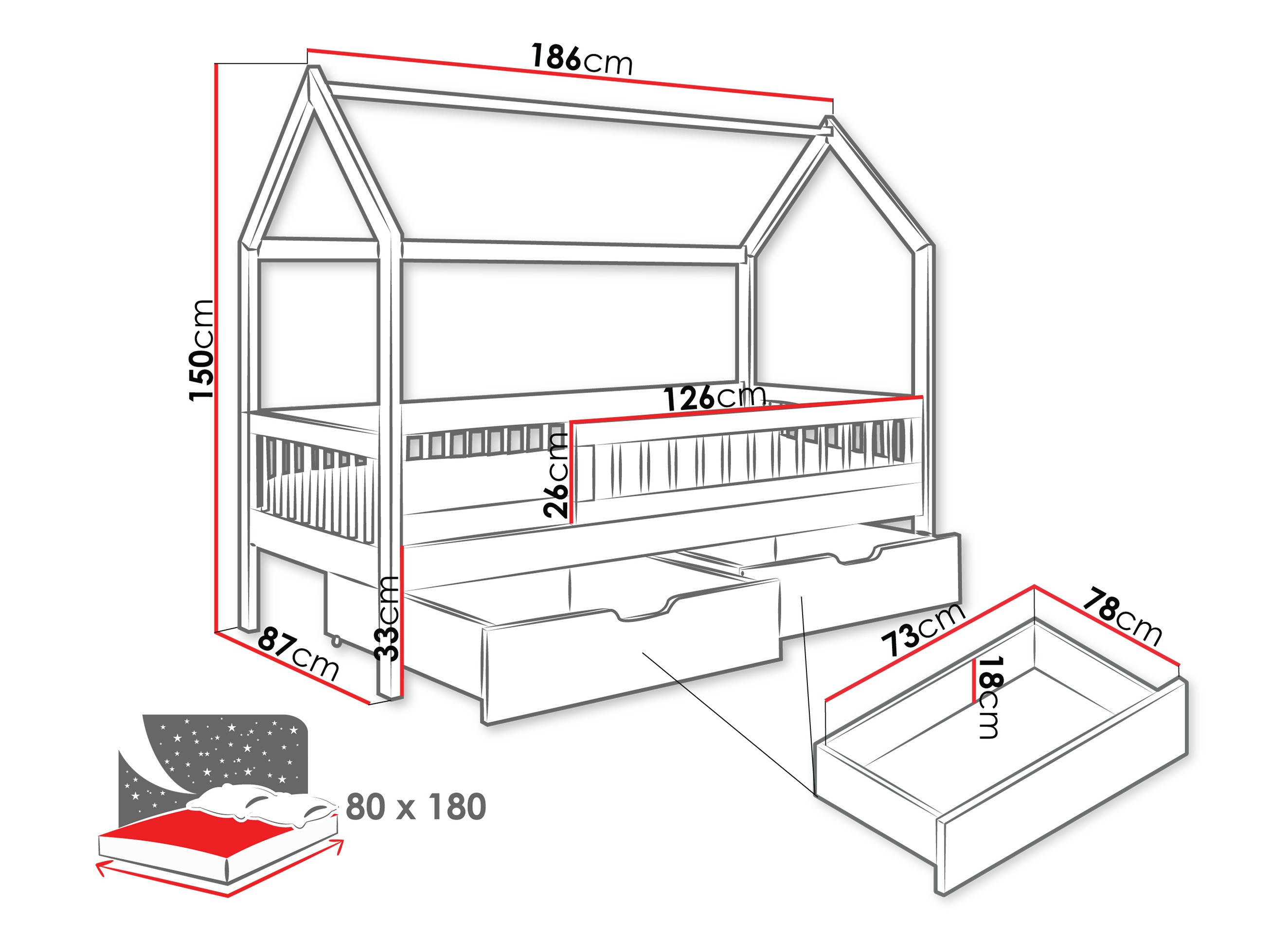 Bed Henderson 168 (Beech)