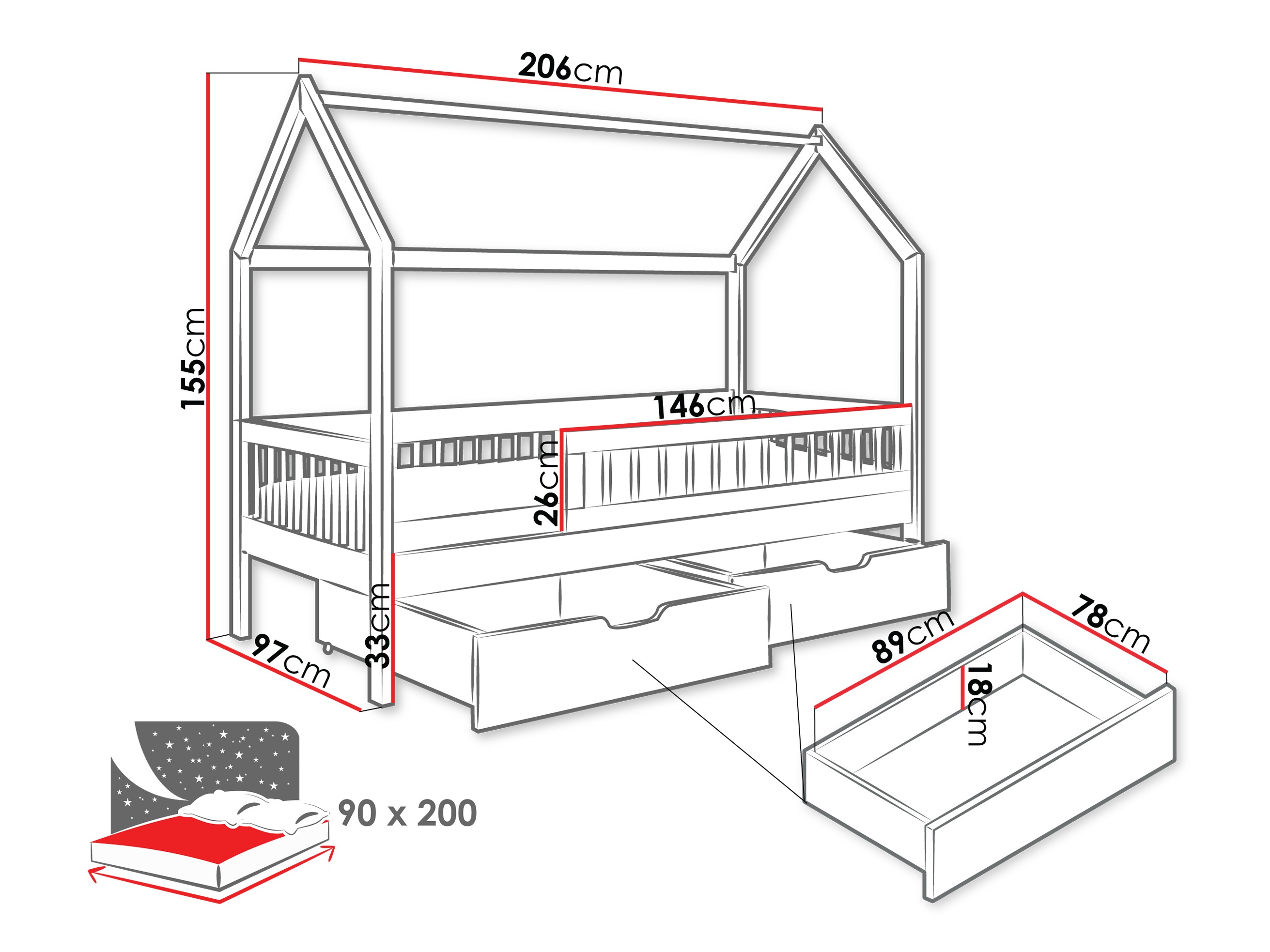 Bed Henderson 168 (Beech)