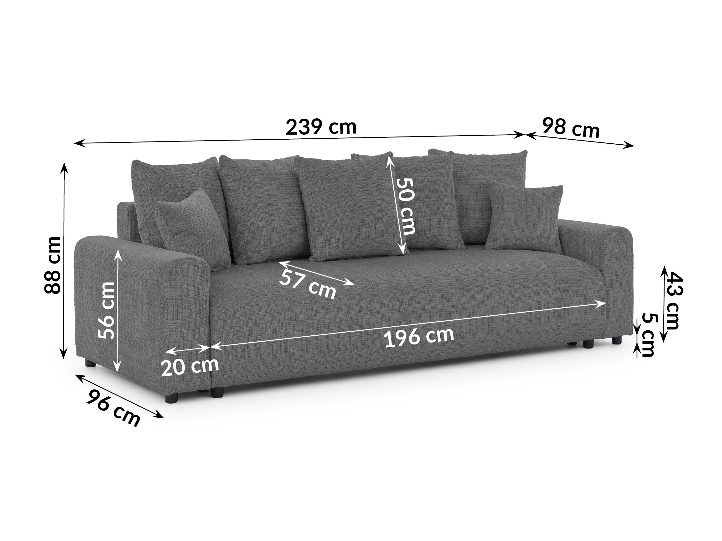 Sofa bed Rocklin 219 (Lincoln 17)