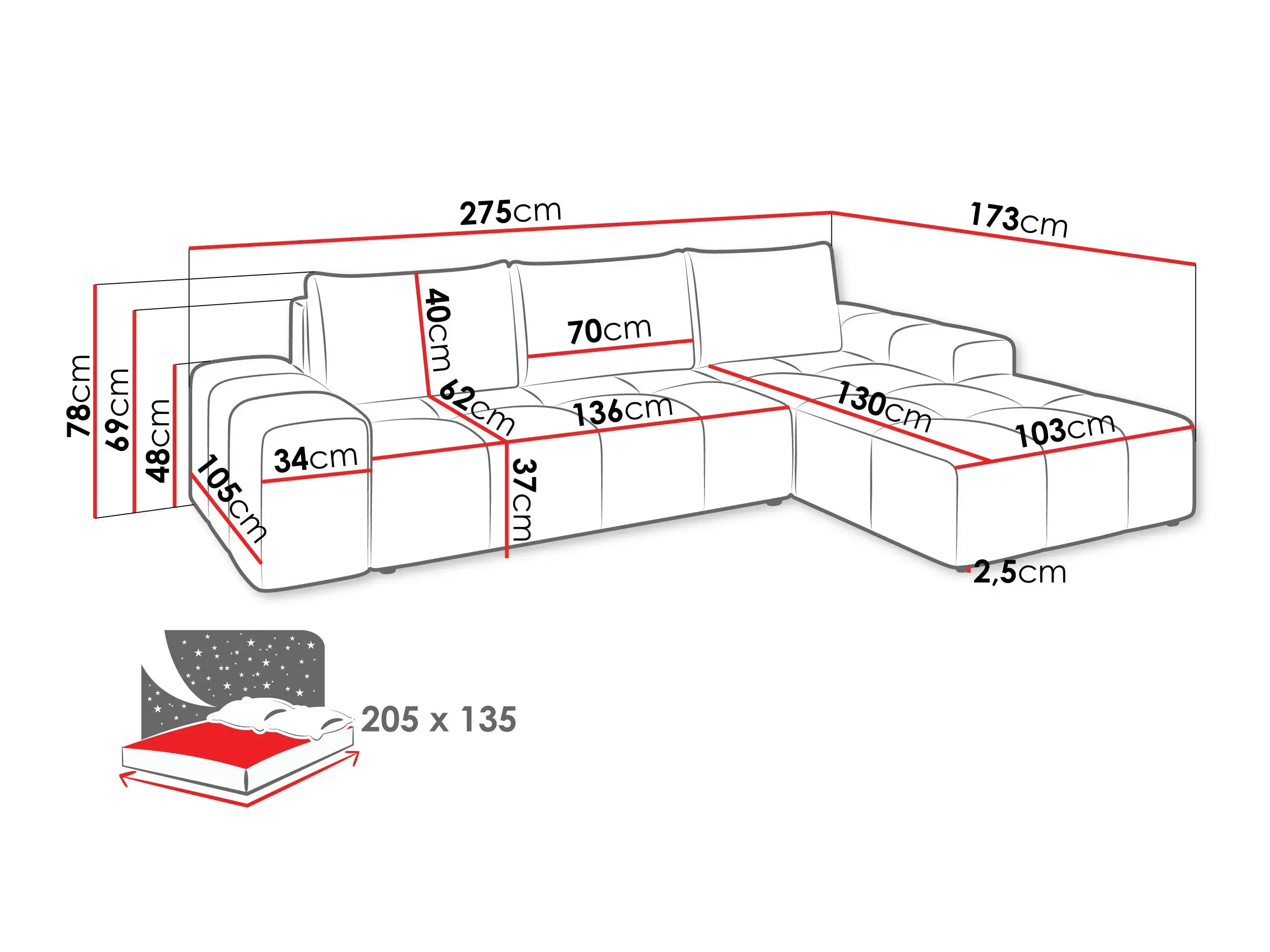 Corner sofa Comfivo 591 (Lambi 07)