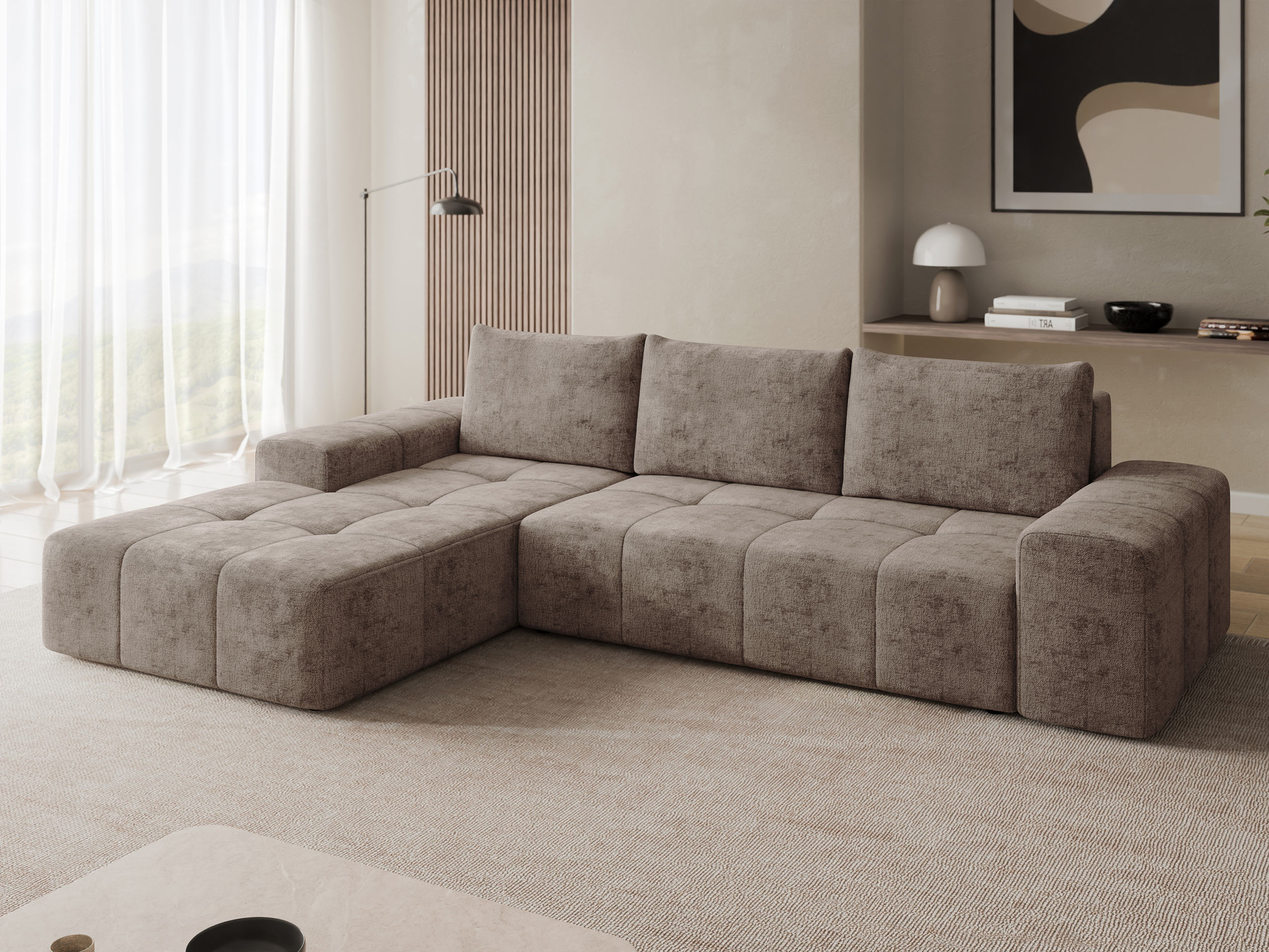Corner sofa Comfivo 591 (Milky 85)