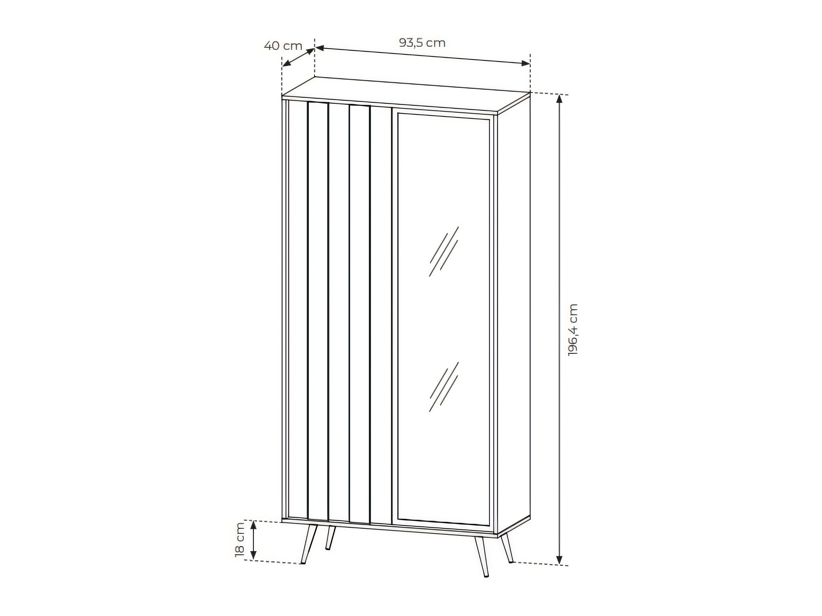Bookcase Levseve 100