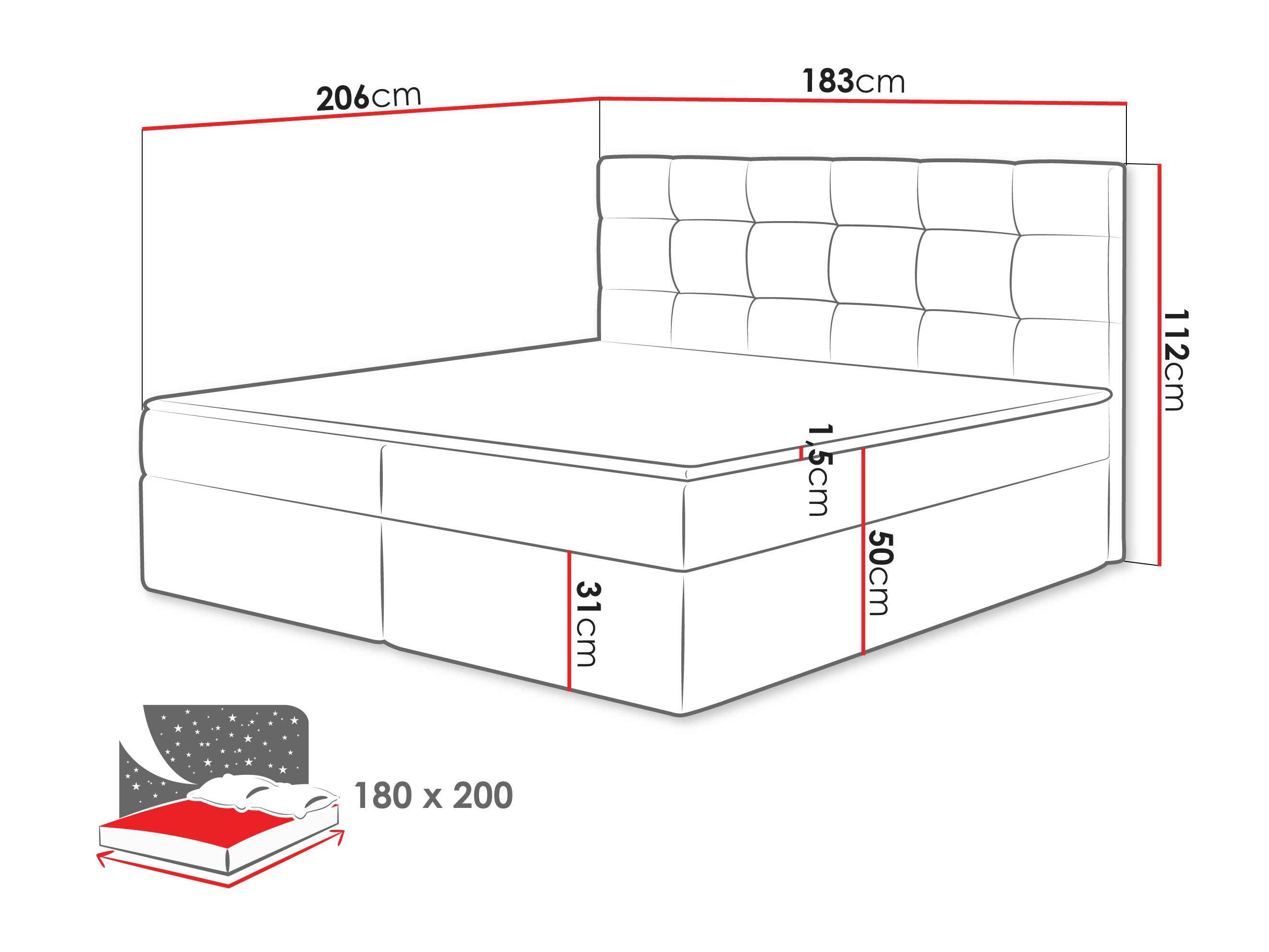 Continental bed Comfivo Osculum I (Lambi 12)