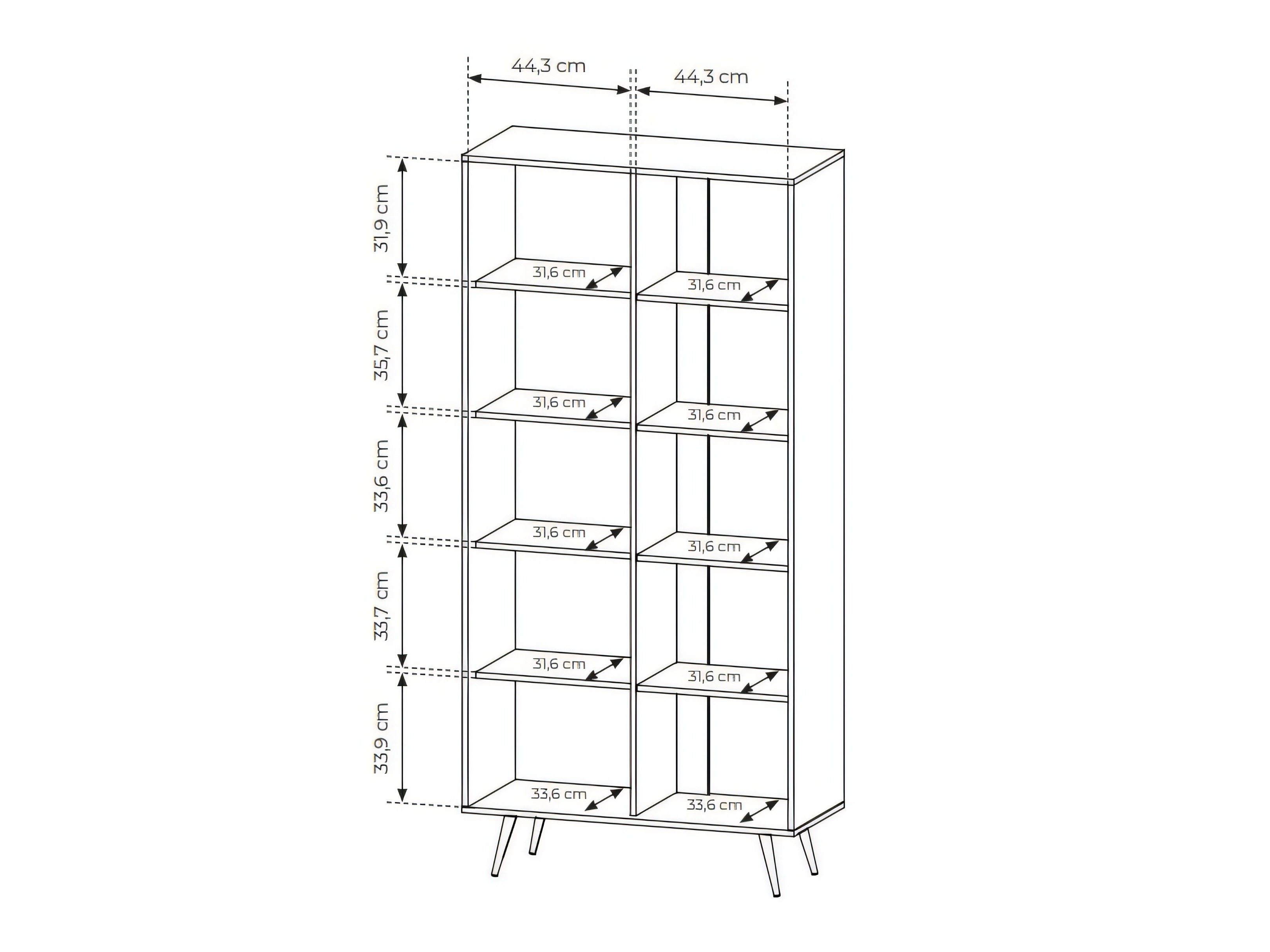 Bookcase Levseve 100