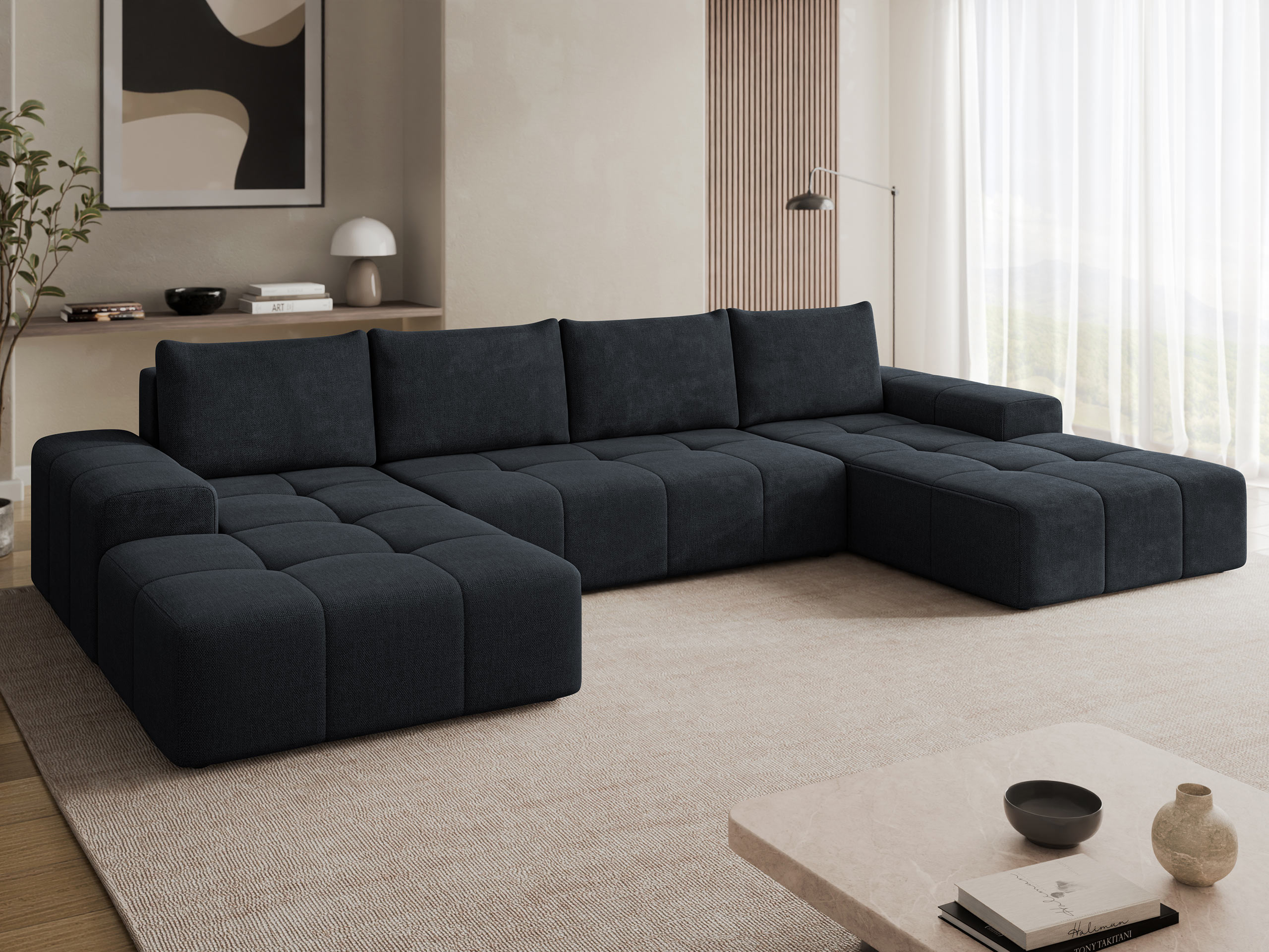 Corner sofa Comfivo Origor II (Spirit Black)