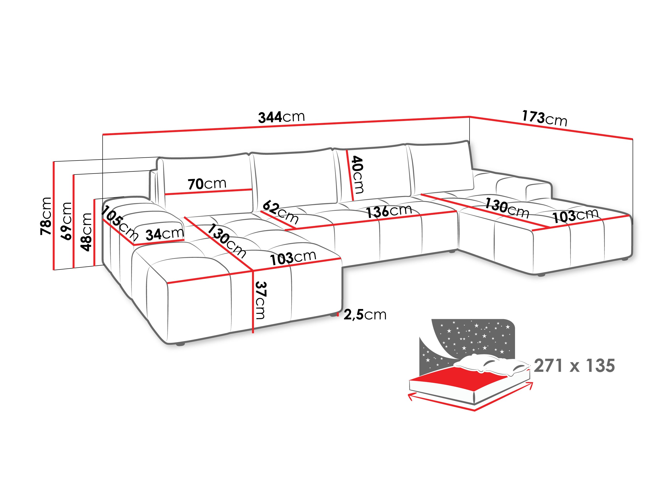 Corner sofa Comfivo Origor II (Donn 98)