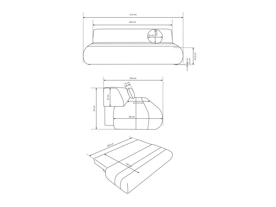 Sofa bed Kingston 211 (Wilma 06)