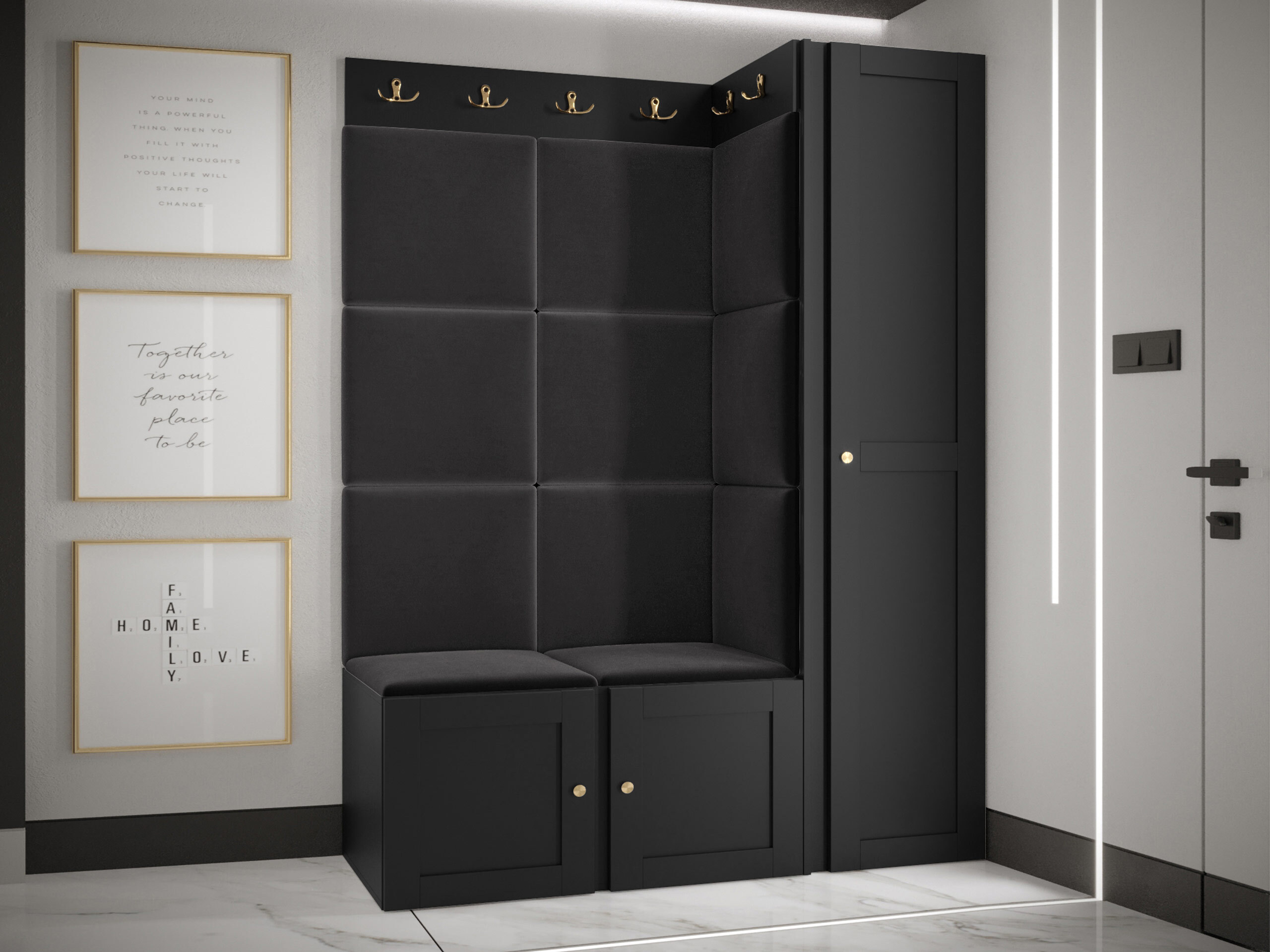 Hallway set Hartford 377 (Black)