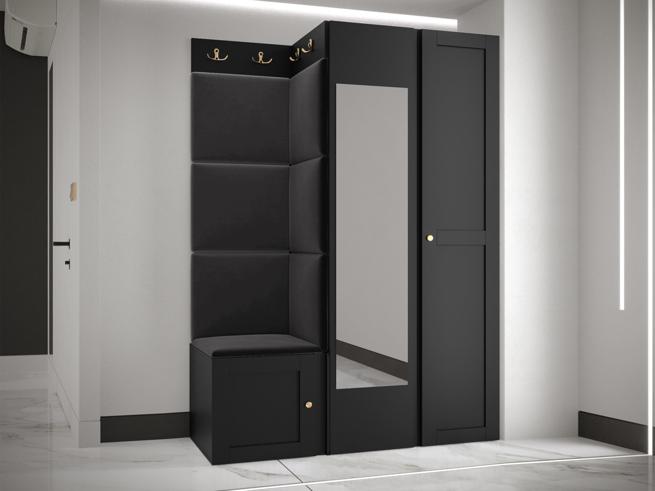 Hallway set Hartford 380 (Black)