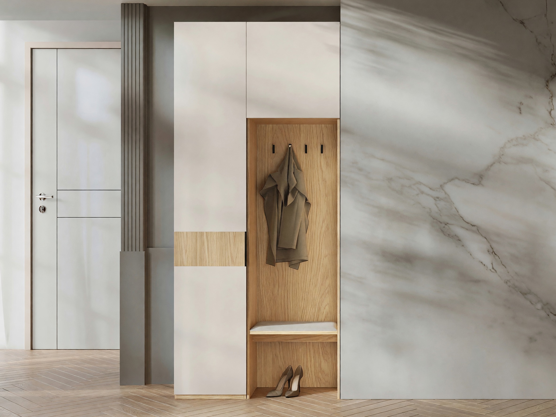 Hallway set Toledo 148 (Oak + Beige)