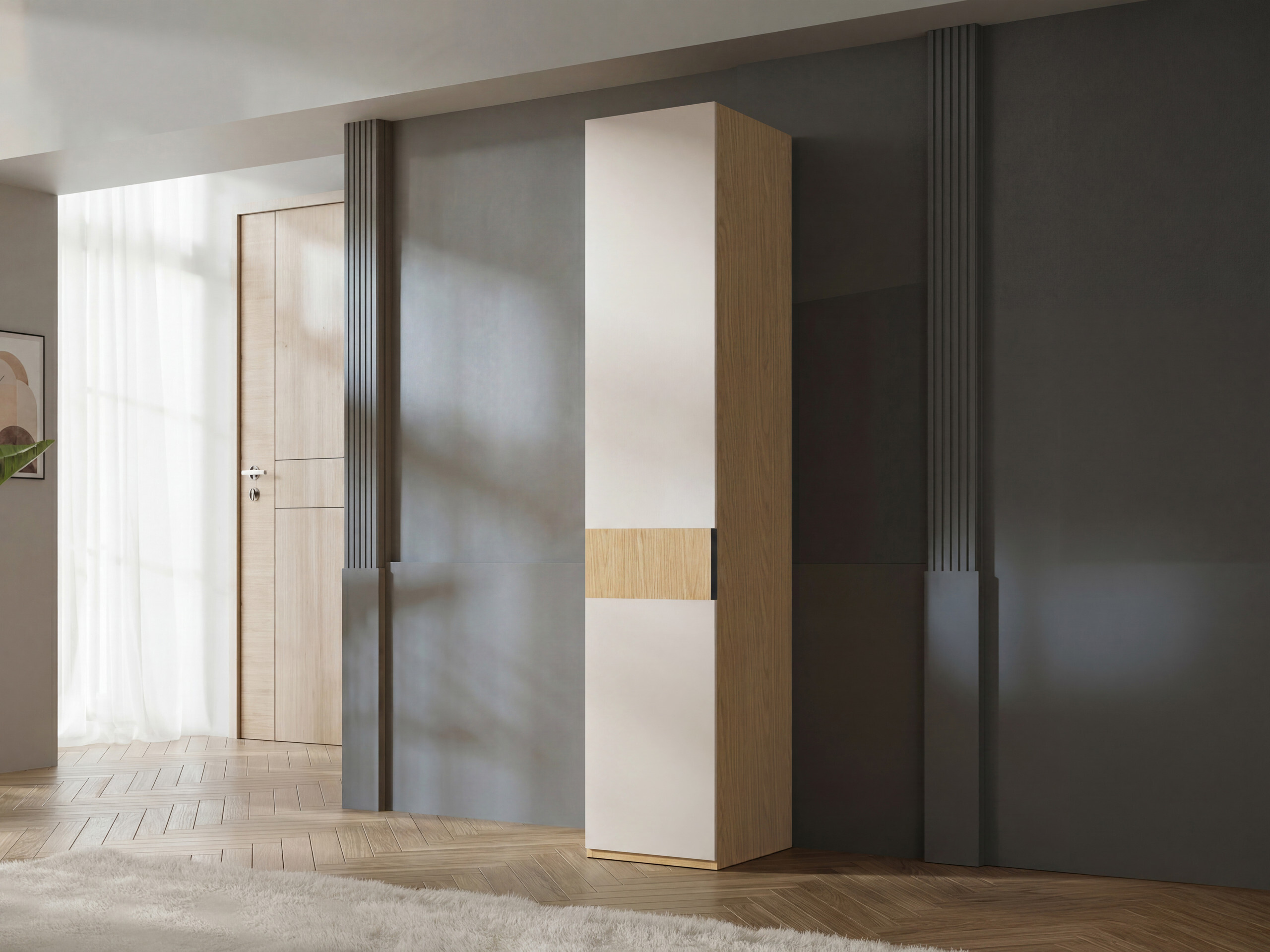 Wardrobe Toledo 141 (Oak + Beige)
