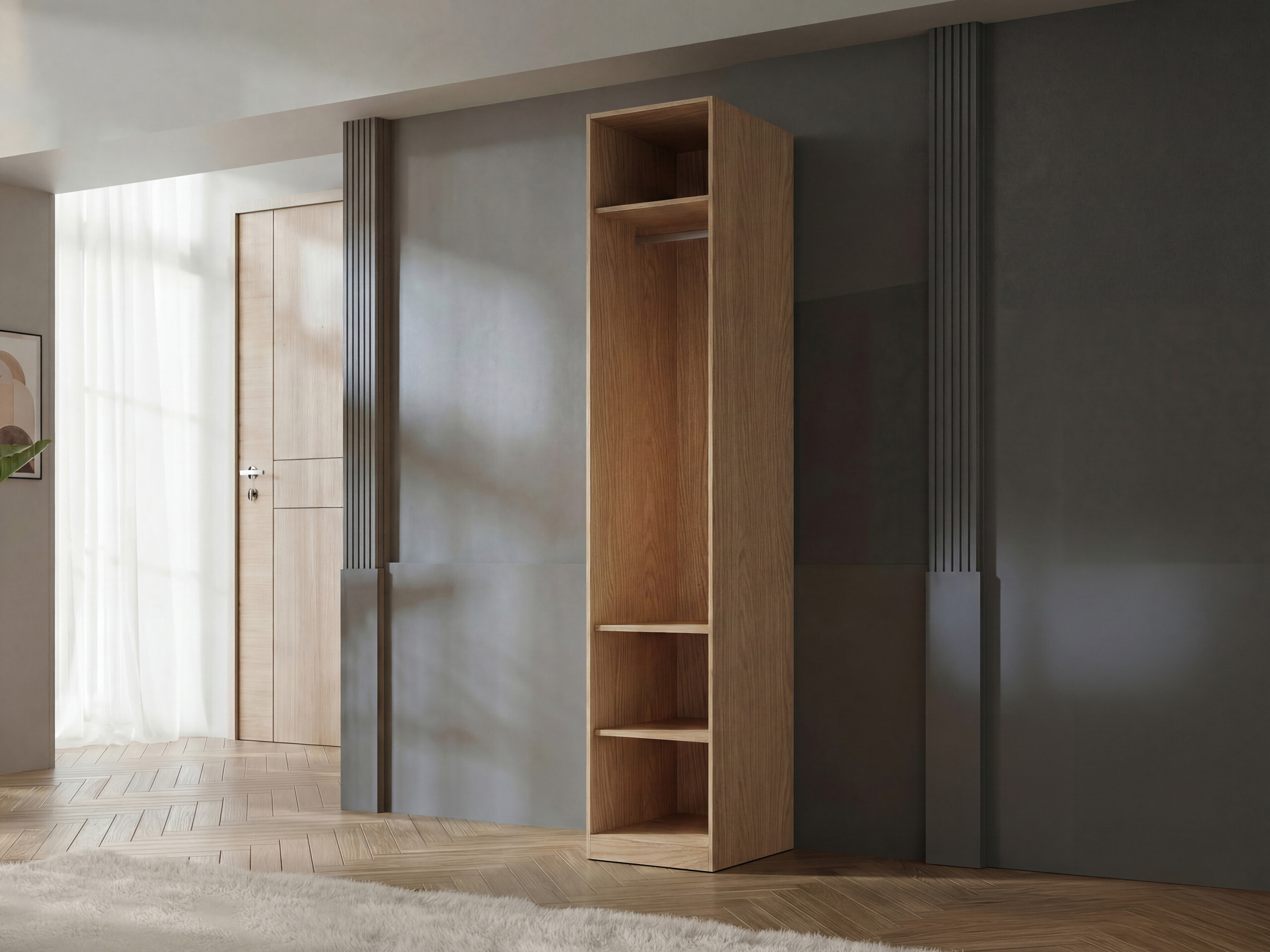 Wardrobe Toledo 141 (Oak + Beige)