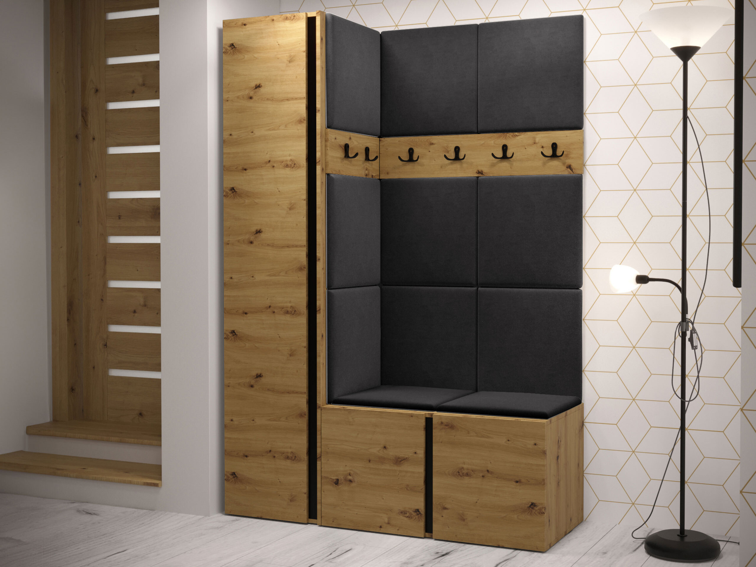 Hallway set Pinis IX (Artisan oak)