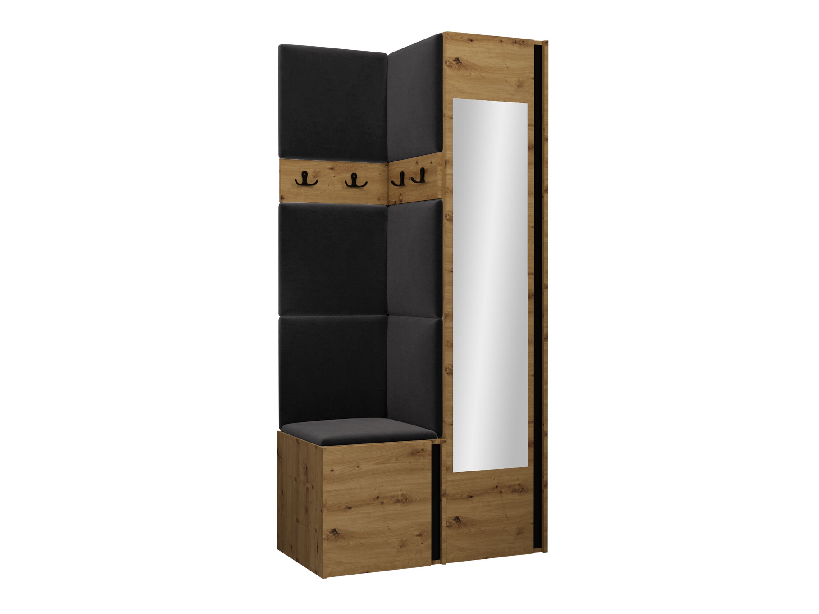 Hallway set Pinis XXV (Artisan oak + Black)