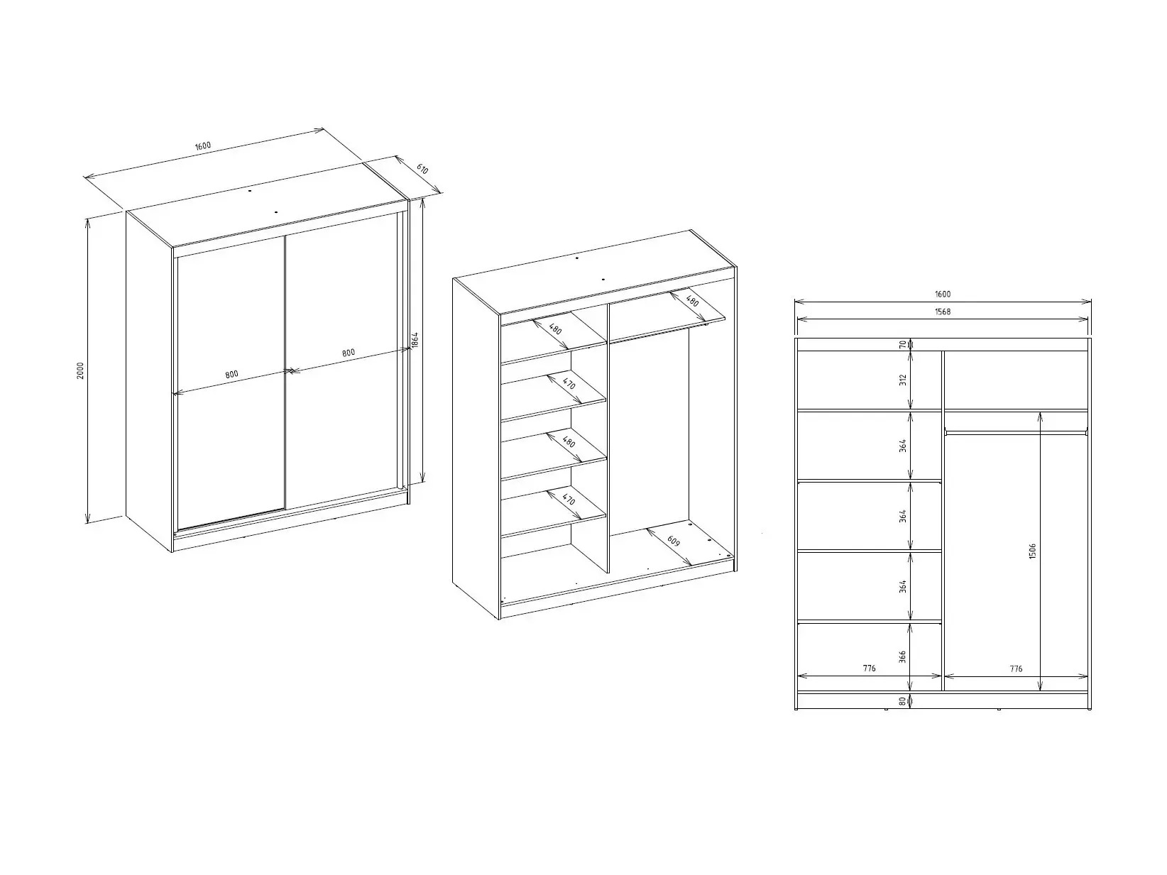 Wardrobe Mandeville 389 (Sonoma oak)