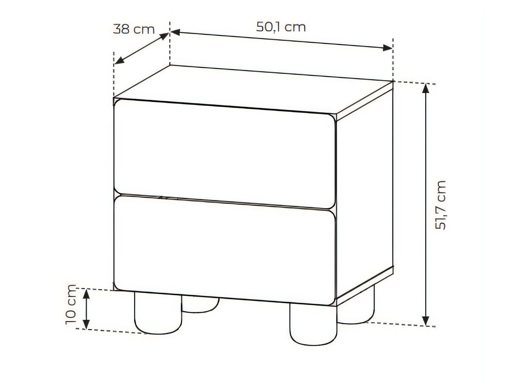 Bedside table Verdoru 107