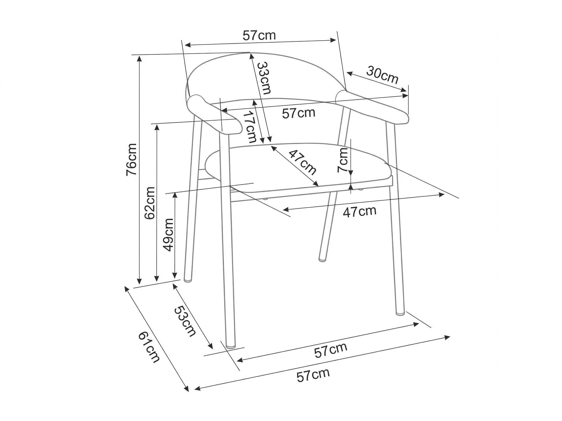 Chair Detroit 1046 (Raven 24)