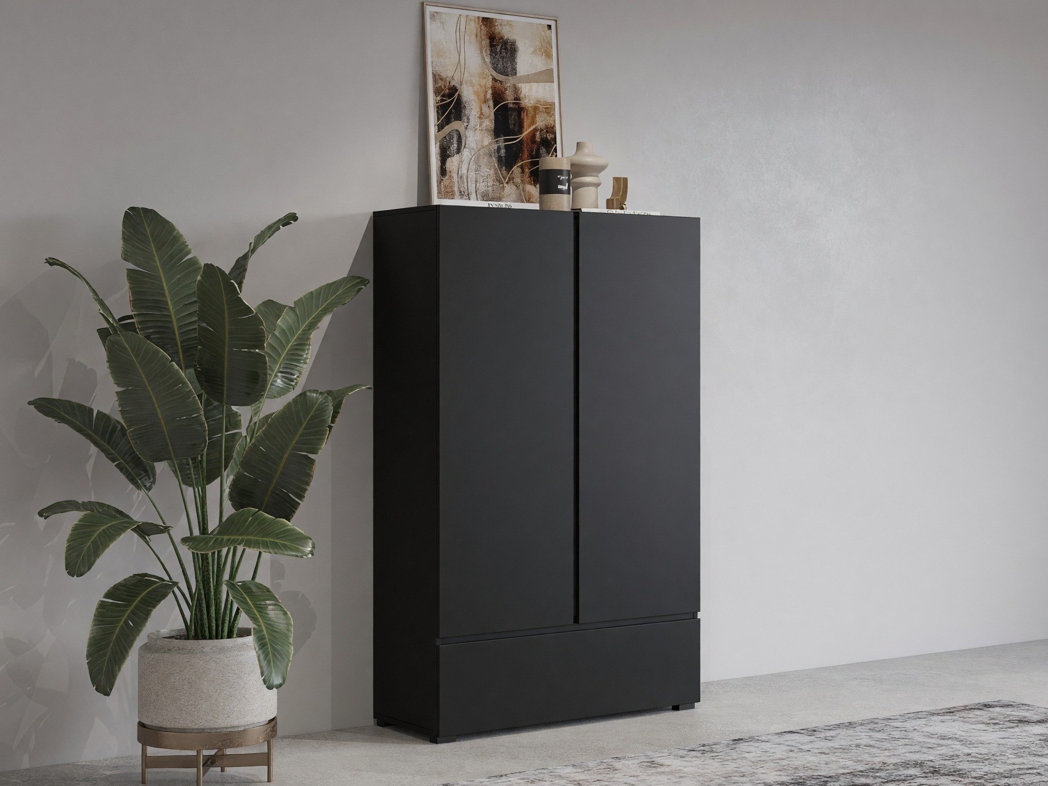 Bookcase Alfere 128 (Black)