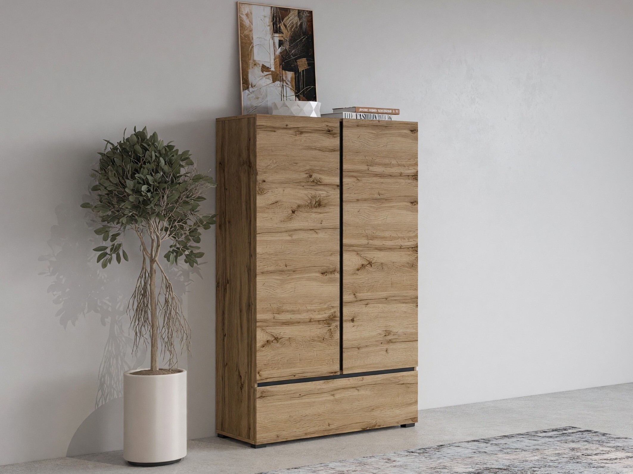 Bookcase Alfere 128 (Wotan Oak)
